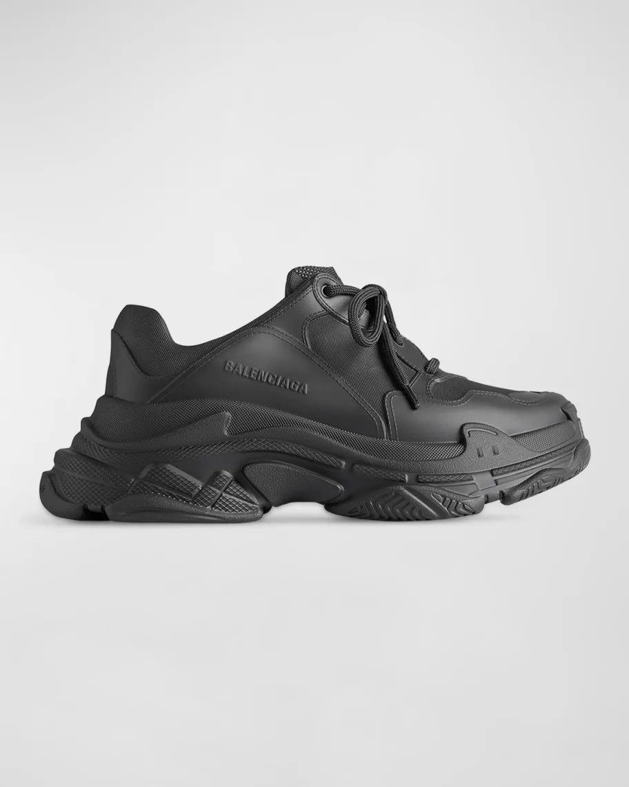 Balenciaga o1s1wg110724 Triple S Mold Sneaker in Black Size US 11 / EU 44 - 1 Thumbnail
