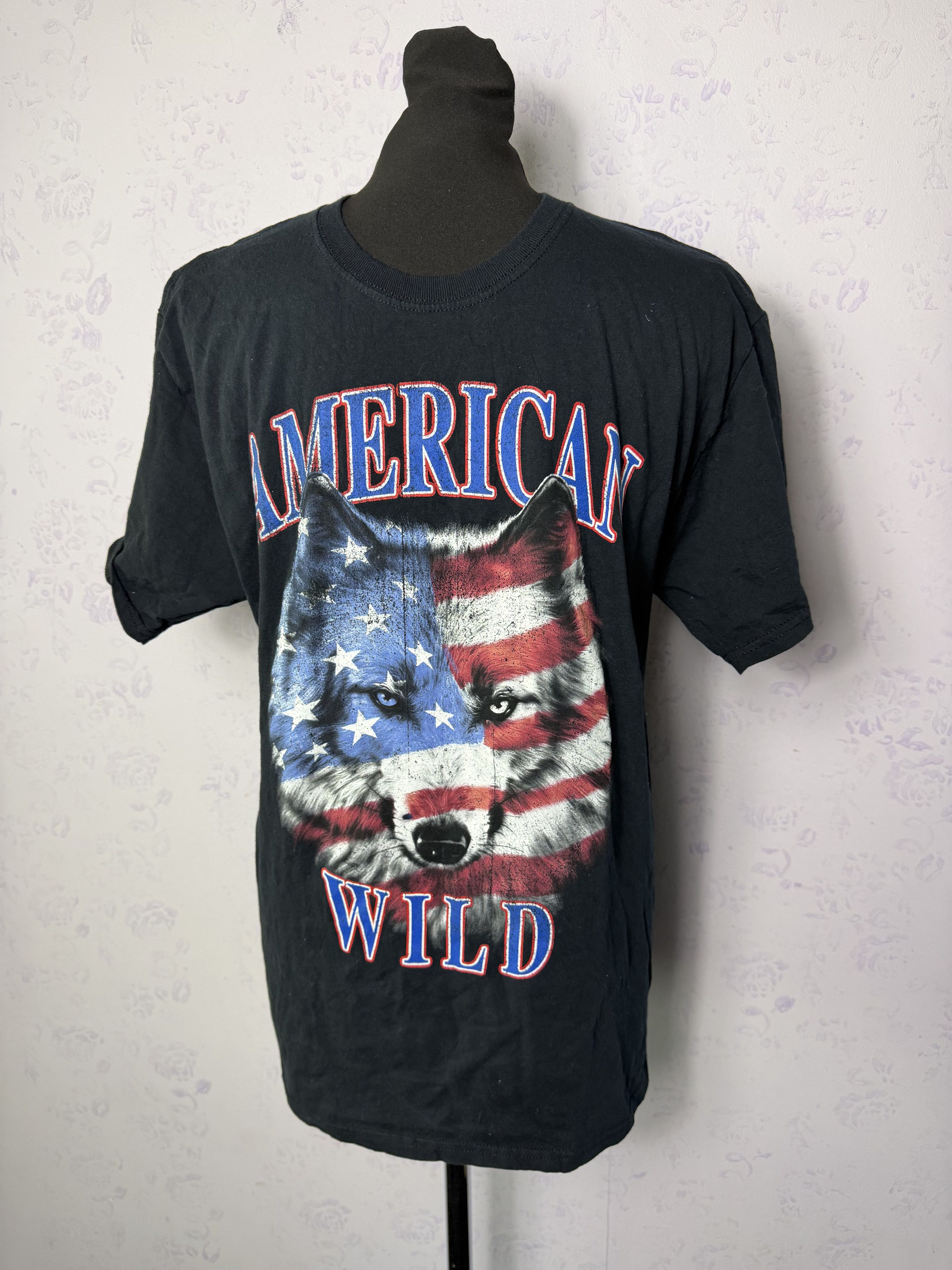 Fruit Of The Loom Black Amrican Wild Distorted Print Vintage Style / Size M Size US M / EU 48-50 / 2 - 1 Thumbnail