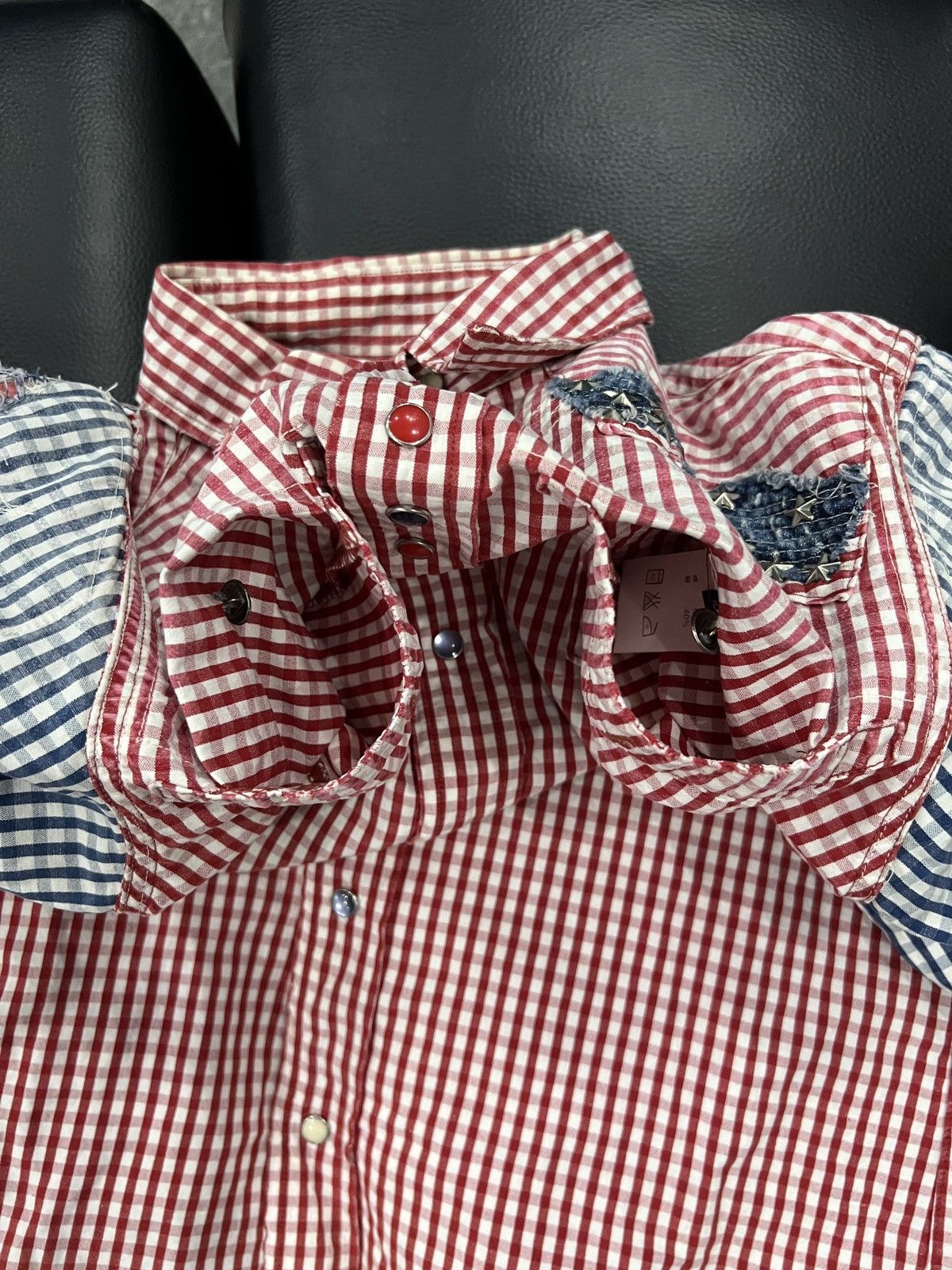 Kapital Kapital American Flag Motif Plaid Snap Shirt Size US L / EU 52-54 / 3 - 12 Thumbnail