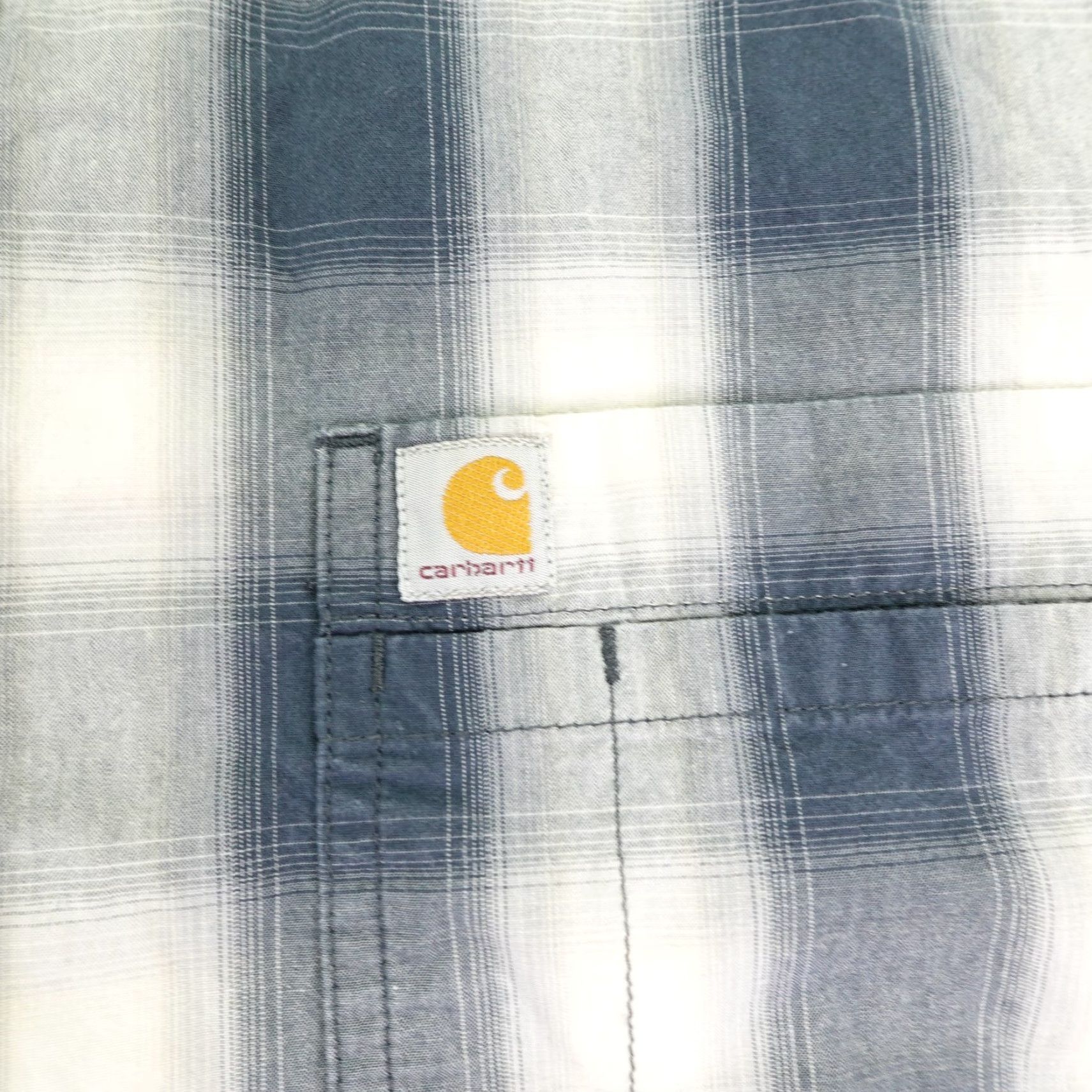 Carhartt VINTAGE Carhartt Shirt Mens 2XL Blue White Checkered Relaxed Fit Button Up Work Utility Shirt Size US XXL / EU 58 / 5 - 3 Thumbnail
