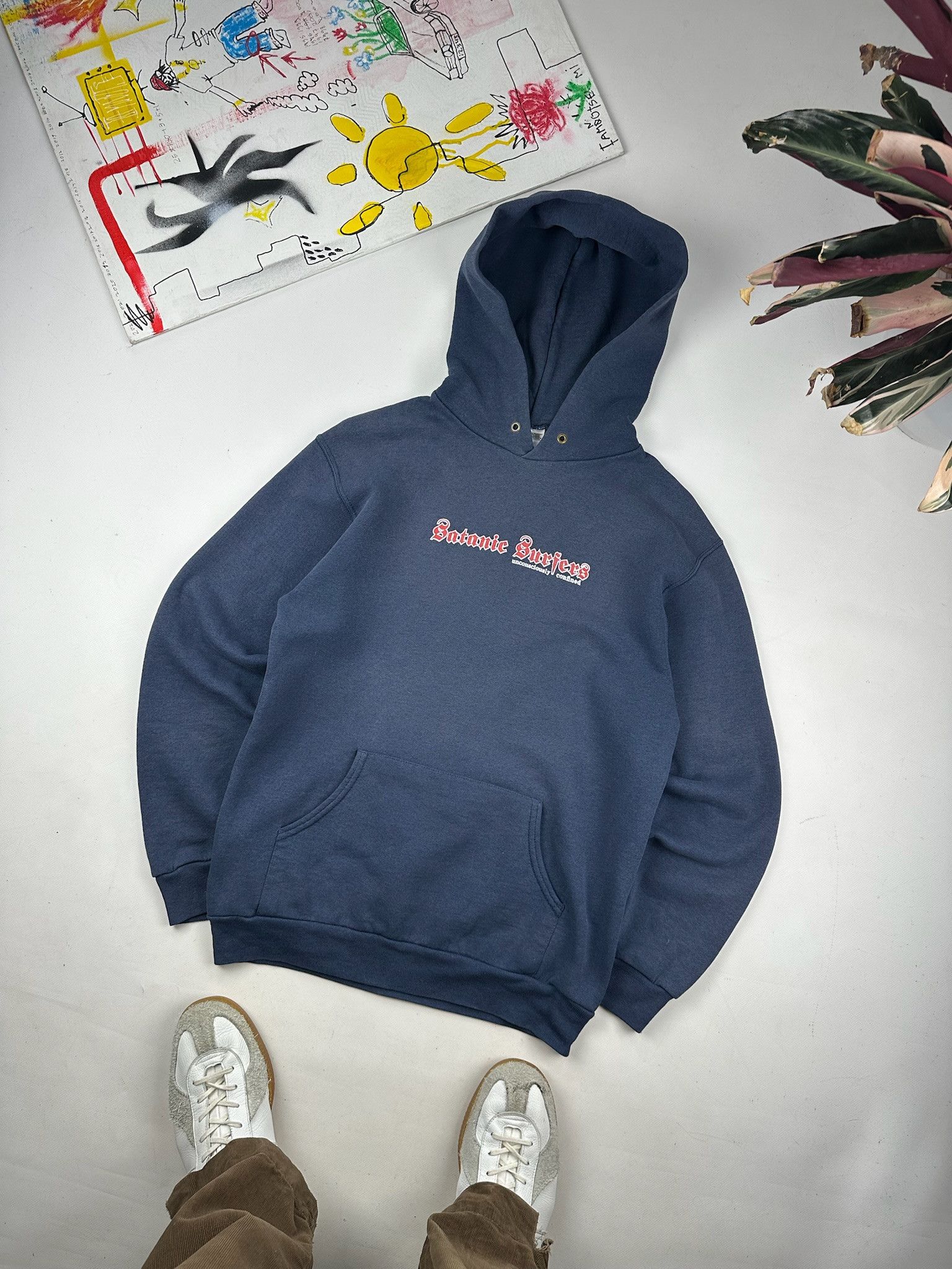 Vintage vintage Satanic Surfers hoodie Size US S / EU 44-46 / 1 - 6 Thumbnail