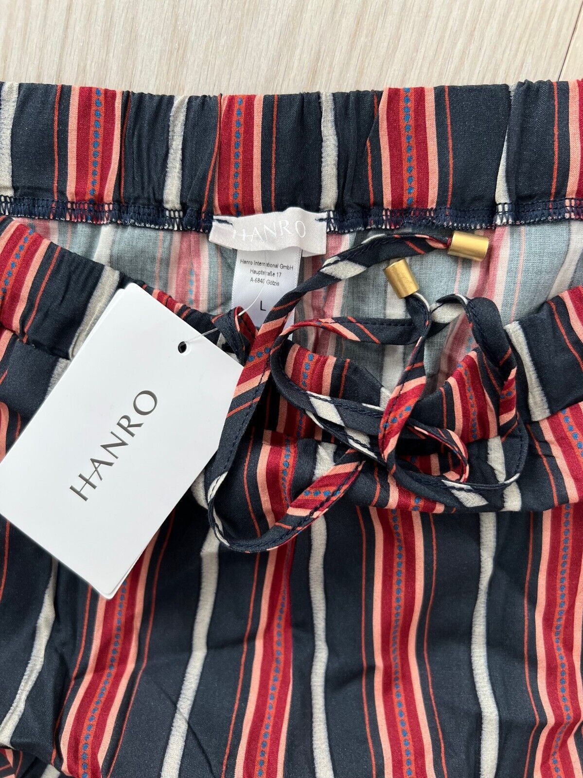 Hanro Hanro Lounge Sleep Marsala Stripe Pyjama Pants ( L ) Size ONE SIZE - 5 Thumbnail