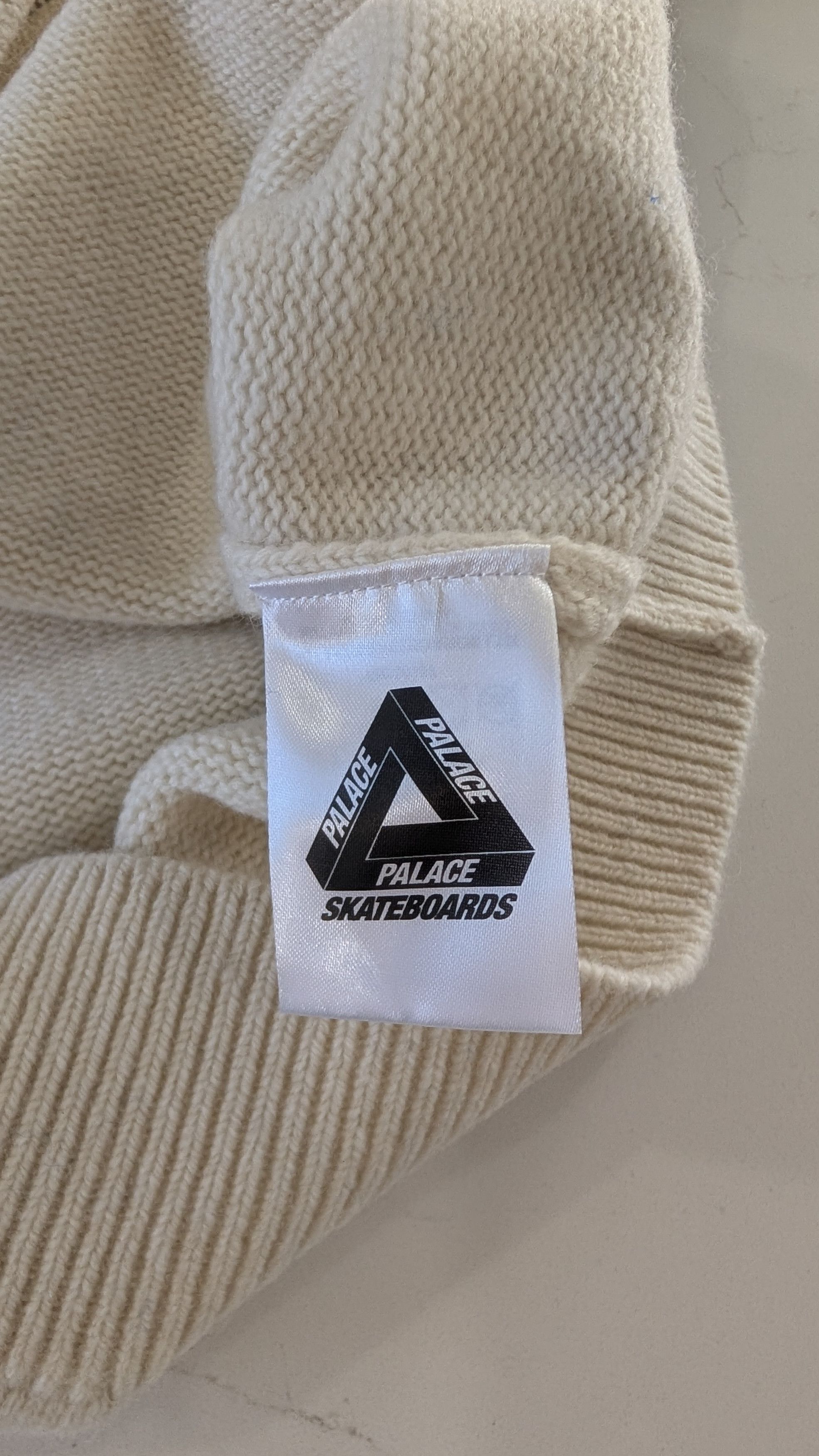 Palace × Rapha Palace Rapha Zip Knit Sweater White Ivory Size M Size US M / EU 48-50 / 2 - 6 Thumbnail