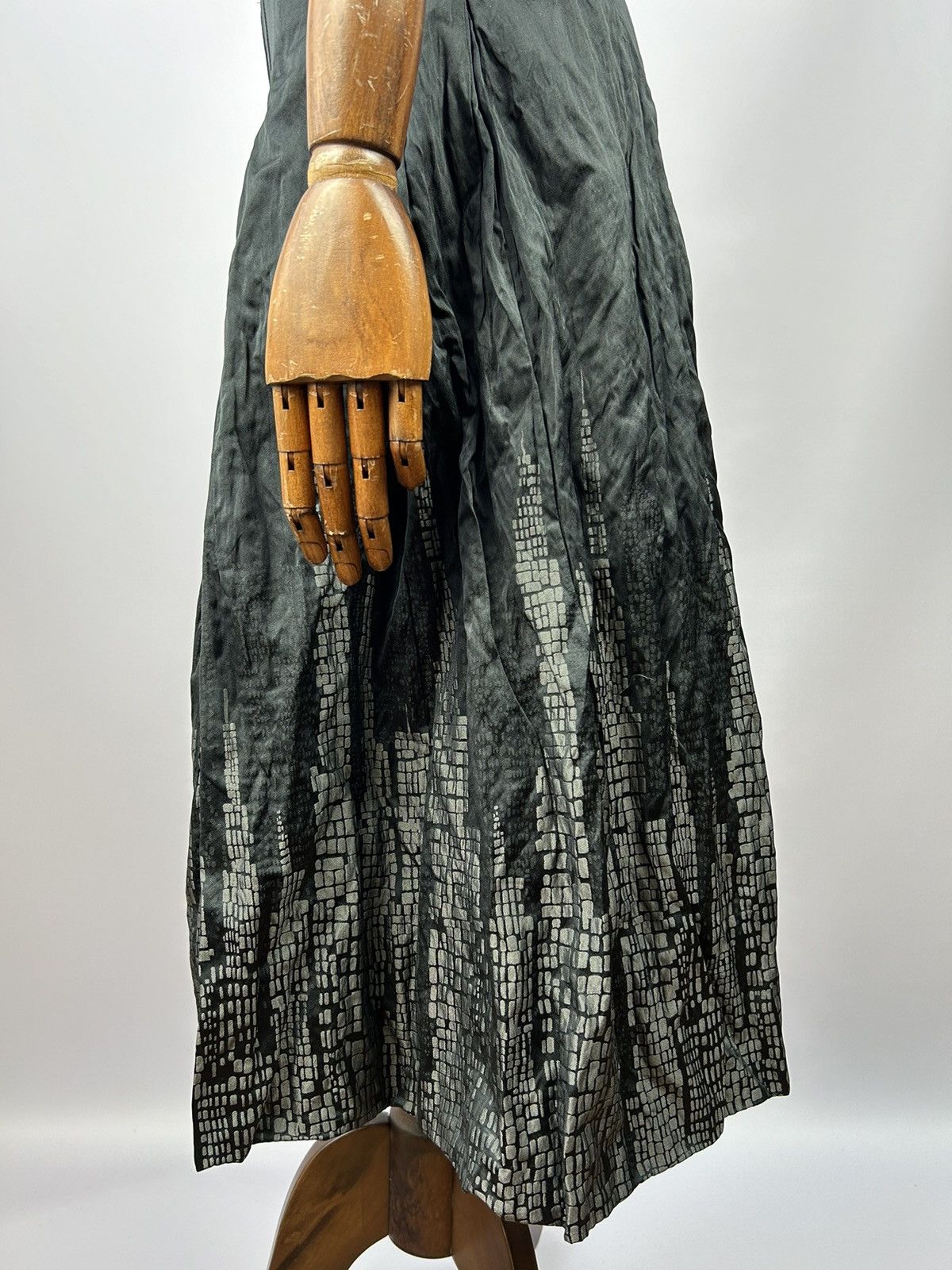 Annette Gortz × Designer Annete Gortz Black Grey City Print Pleated Skirt Size 36 Size 28" / US 6 / IT 42 - 3 Thumbnail