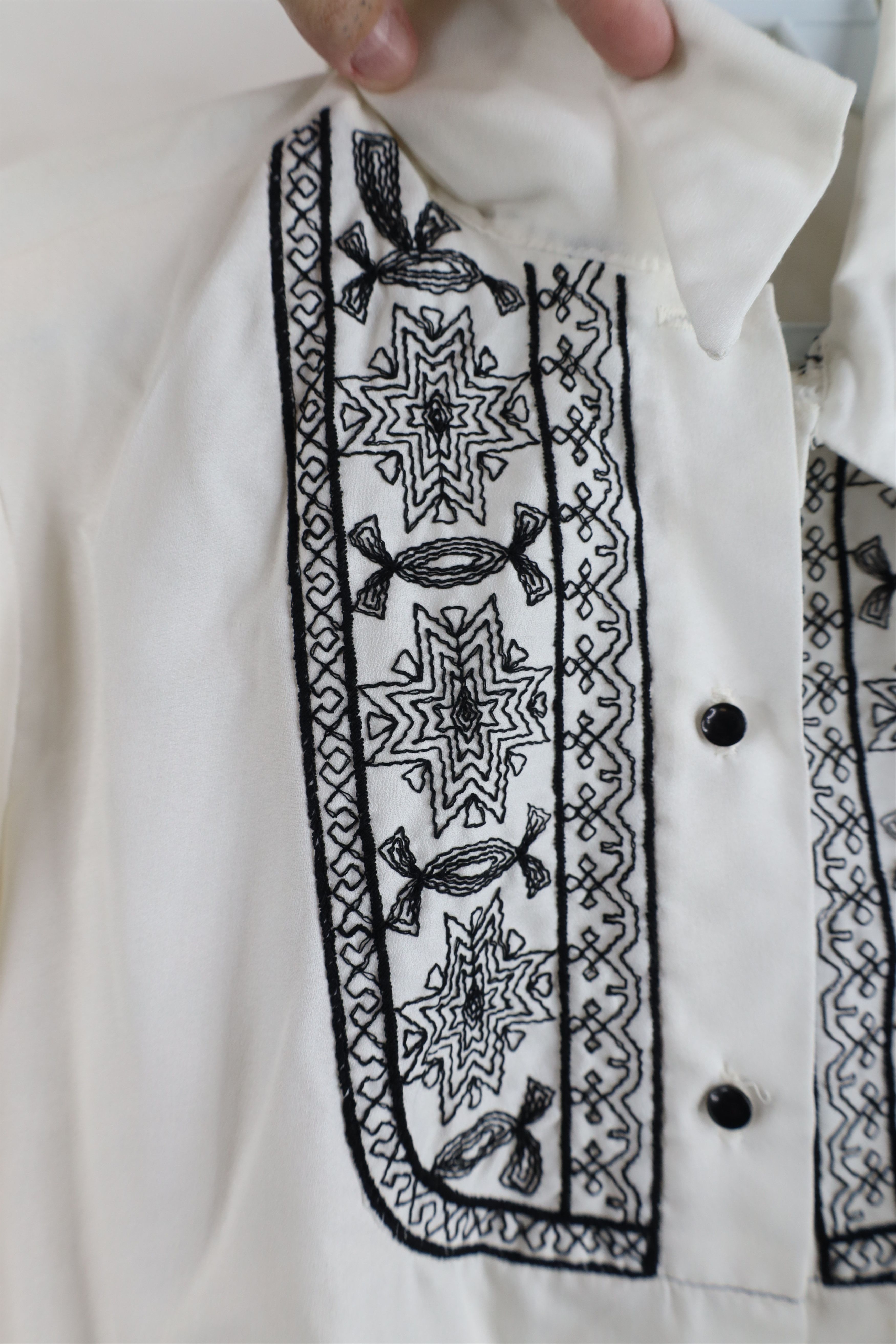 Vintage Vintage 60s 70s Rockabilly Southwestern Button Shirt USA Size XXS / US 00 / IT 34 - 6 Thumbnail