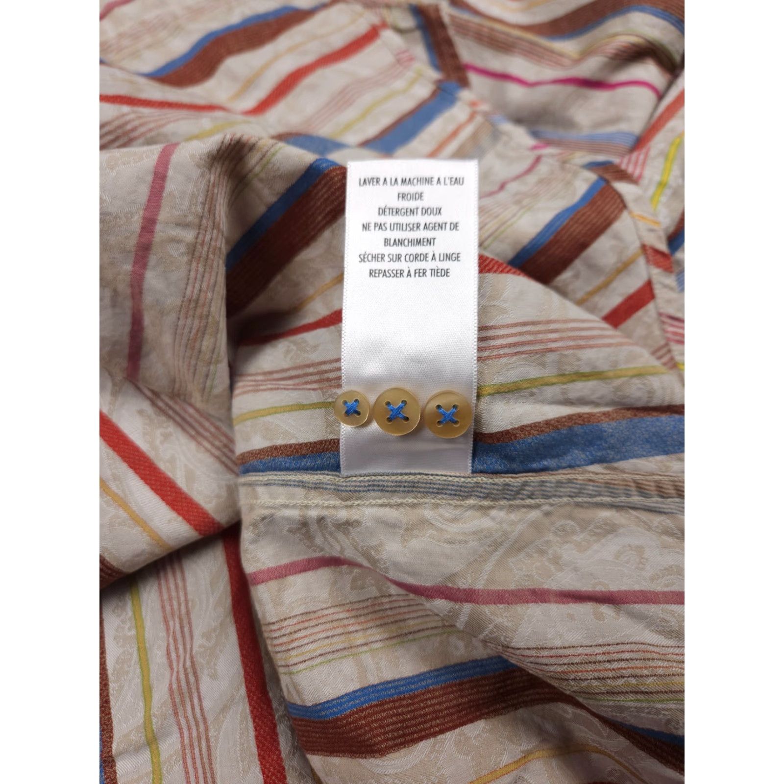 Robert Graham Robert Graham Shirt Men 2XL Classic Button-Up Striped Multi Paisley Print EXCLUSIVE Size US XXL / EU 58 / 5 - 7 Thumbnail