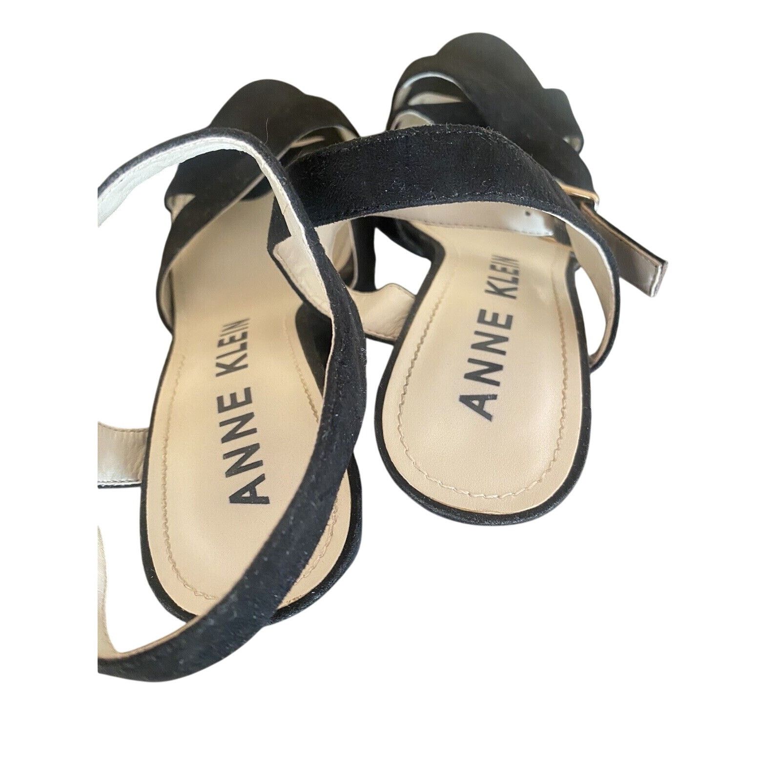 Anne Klein Anne Klein Block HeelsBlk Sz 7.5 Sandals 323703118 Size US 7.5 / IT 37.5 - 4 Thumbnail
