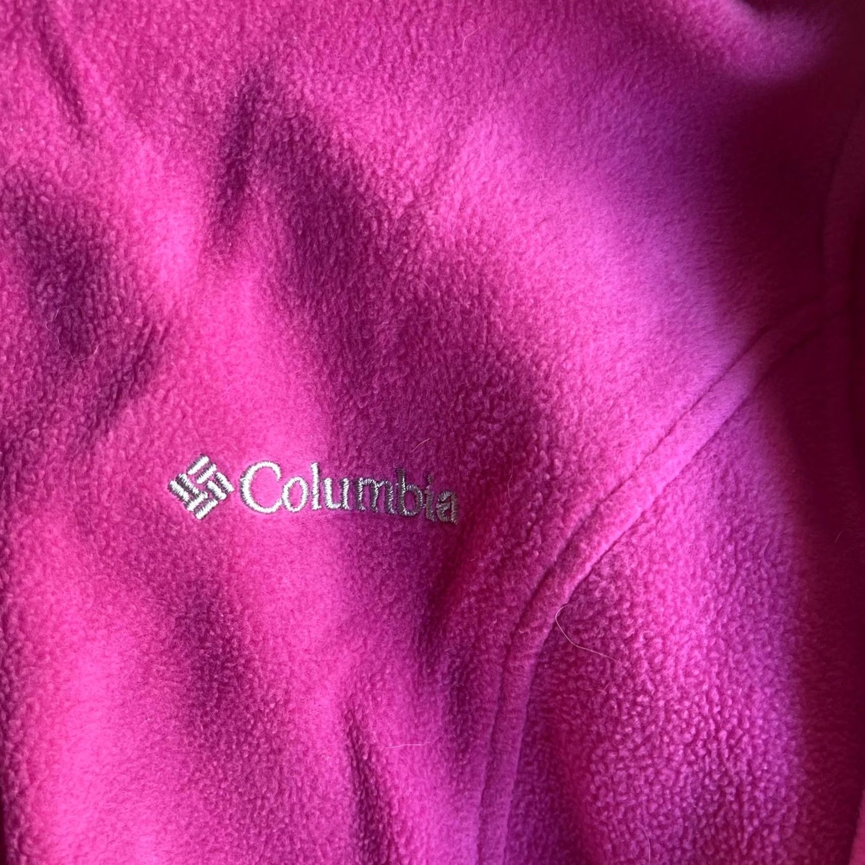 Pinko Columbia Fleece Jacket Womens Large Pink Full Zip Pockets Outdoor Casual Warm Size L / US 10 / IT 46 - 2 Thumbnail
