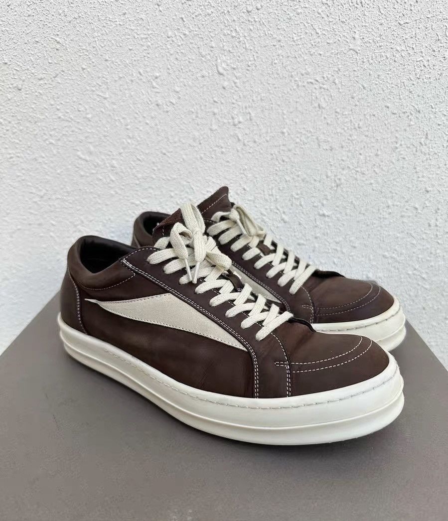 Rick Owens Rick Owens low-top brown white, earth tone Size US 8.5 / EU 41-42 - 1 Thumbnail