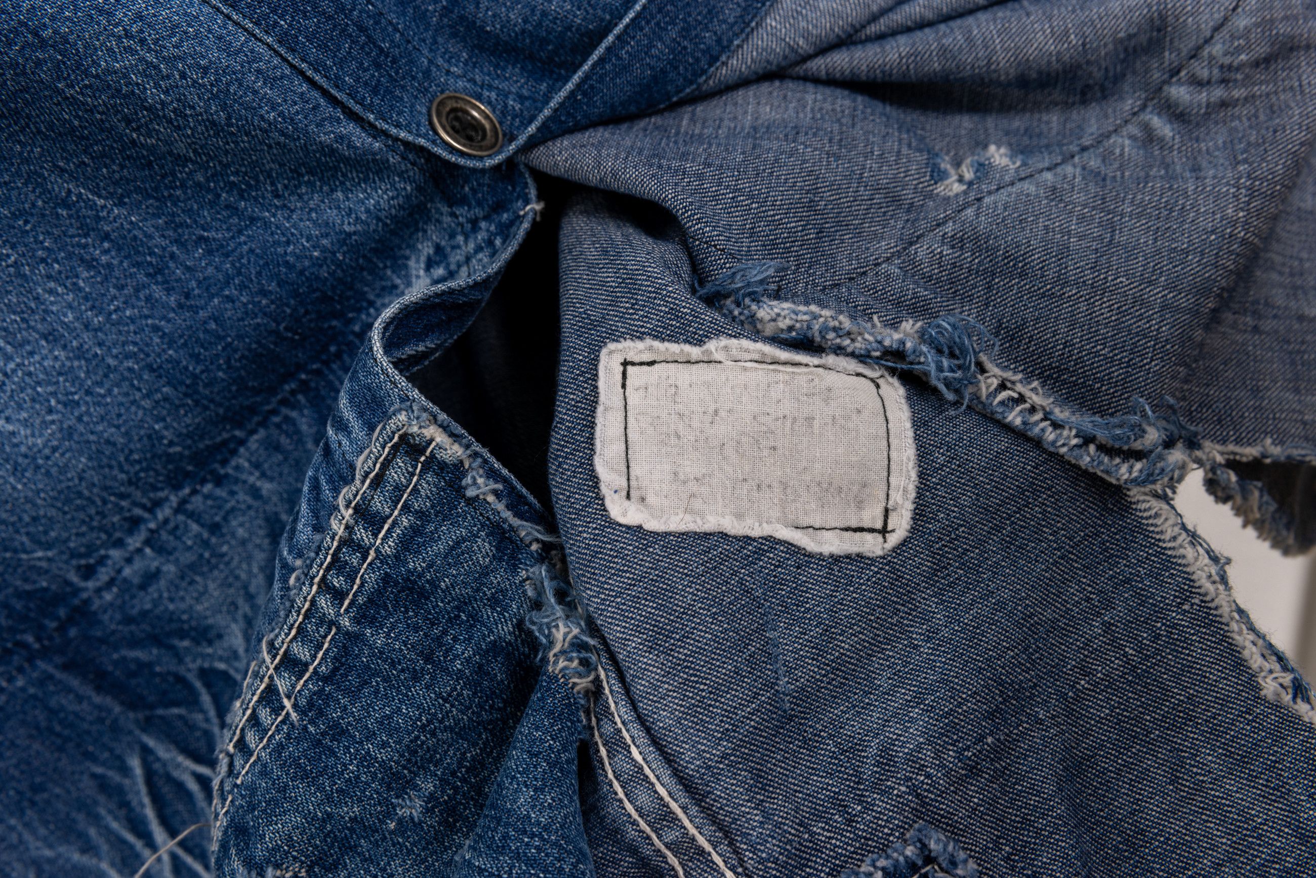 Greg Lauren Vintage denim mailbag shirt - rare! Size US S / EU 44-46 / 1 - 9 Thumbnail