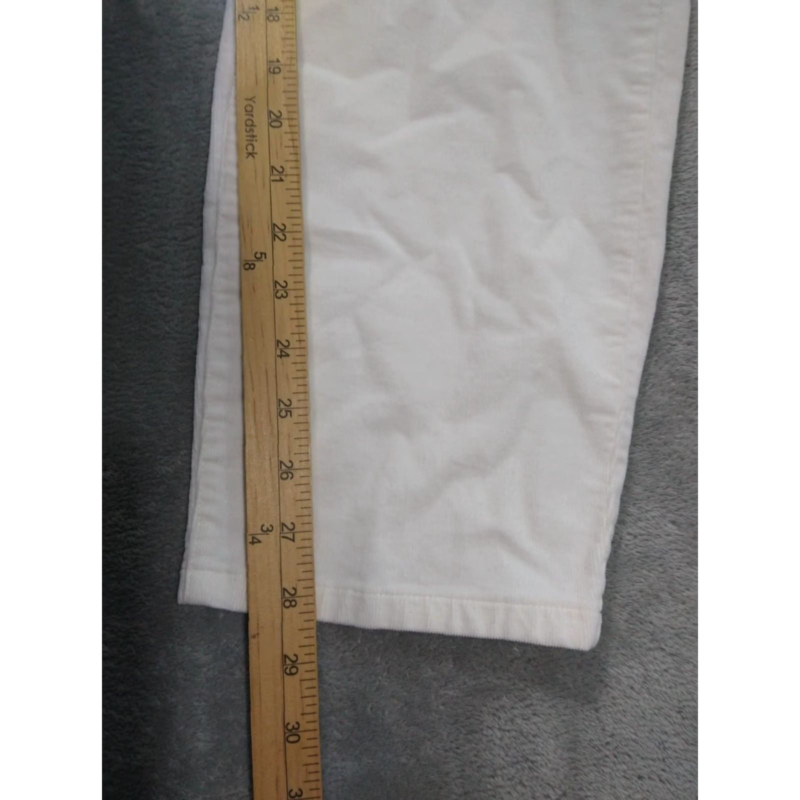 J. Jill J Jill Pants Womens Large White Corduroy Skinny High Rise Stretch Ankle Wide Inseam 28.5 in Casual Travel Regular Womens Size 36" / US 14 / IT 50 - 6 Thumbnail