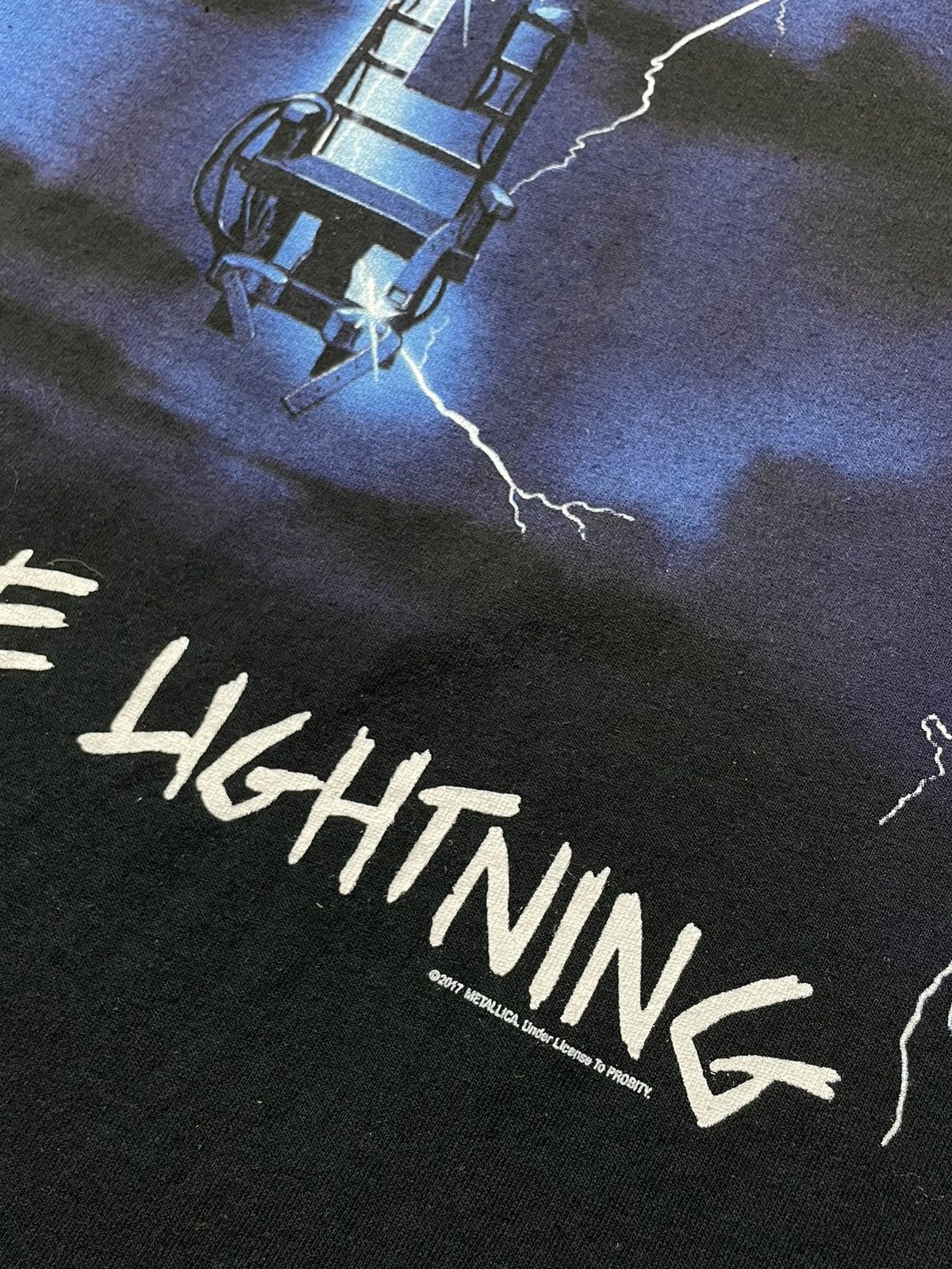 Band Tees × Metallica × Vintage Vintage Metallica Ride The Lightning 2017 T- Shirt Y2K Size US L / EU 52-54 / 3 - 3 Thumbnail