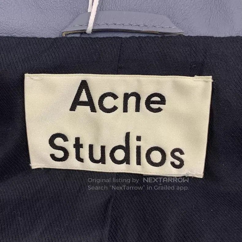 Acne Studios Acne Studios Blue sheepskin leather collar zip long sleeve Size XXS / US 00 / IT 34 - 5 Thumbnail