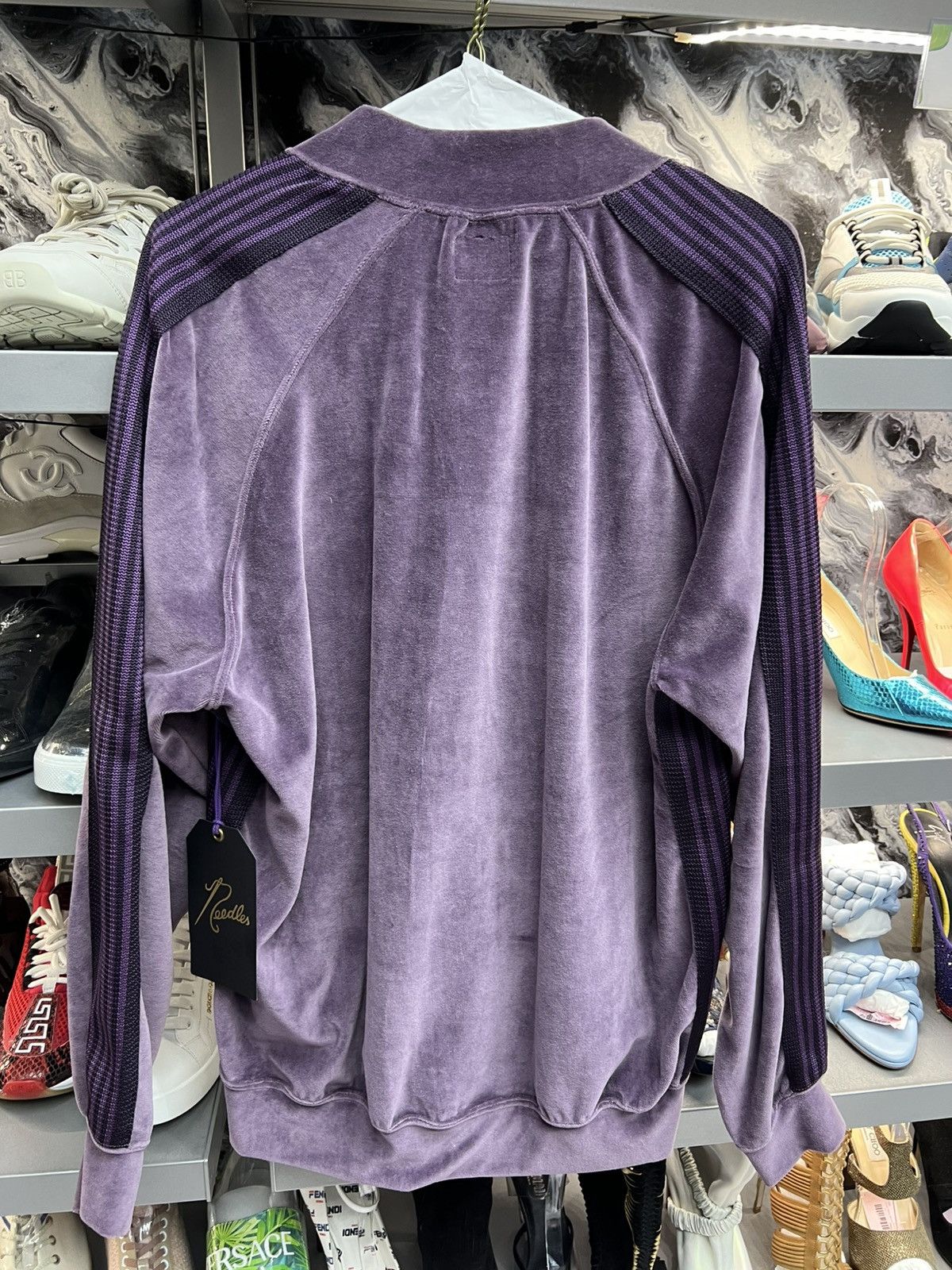 Needles Neddles Purple Zipper Track Sweatshirt Size US XL / EU 56 / 4 - 2 Thumbnail