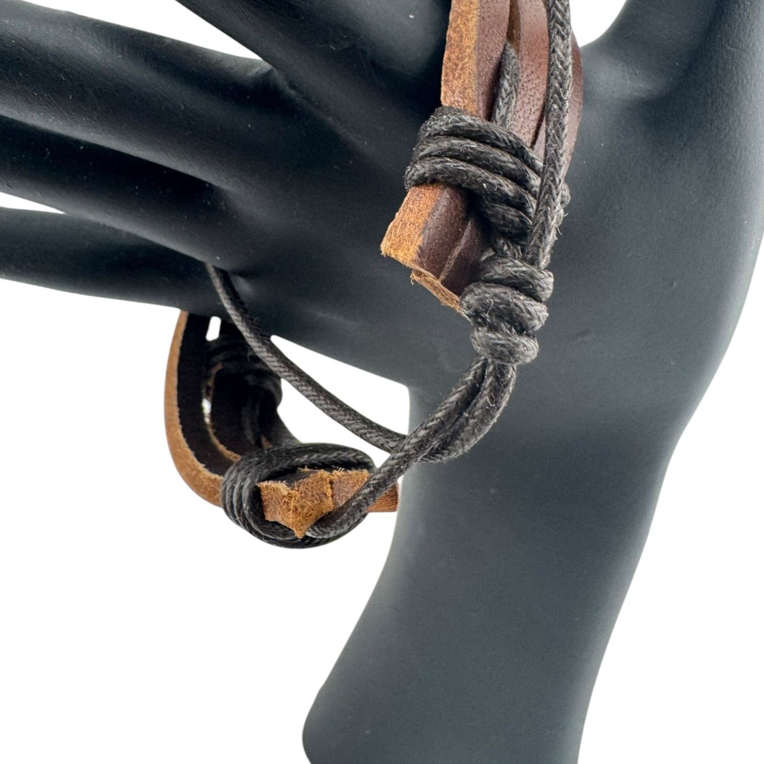 Other Feral Braided Leather Cuff: Adjustable Anarchy for Any Wrist Size ONE SIZE - 2 Thumbnail