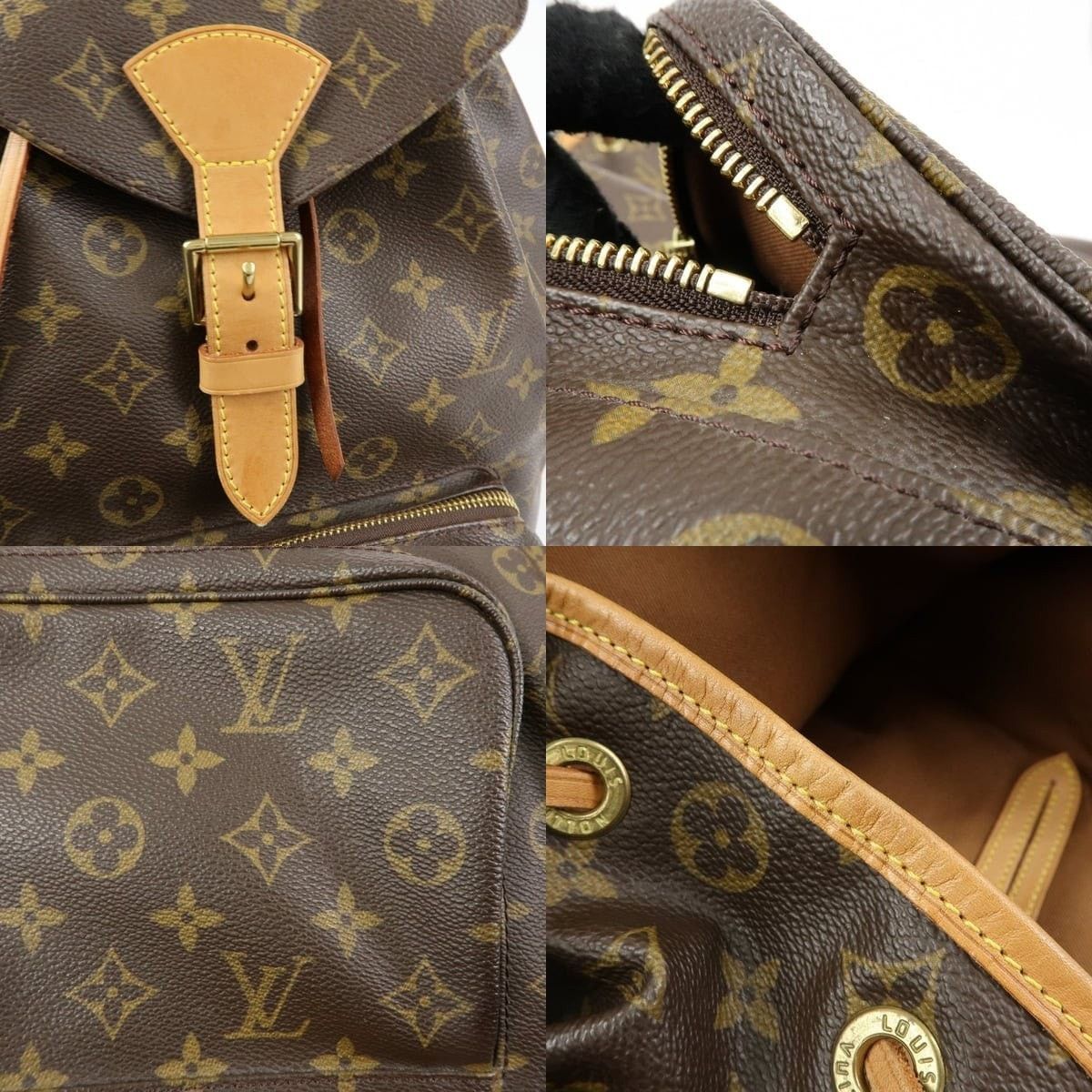 Louis Vuitton Louis Vuitton Monogram Montsouris GM Backpack Size ONE SIZE - 6 Thumbnail