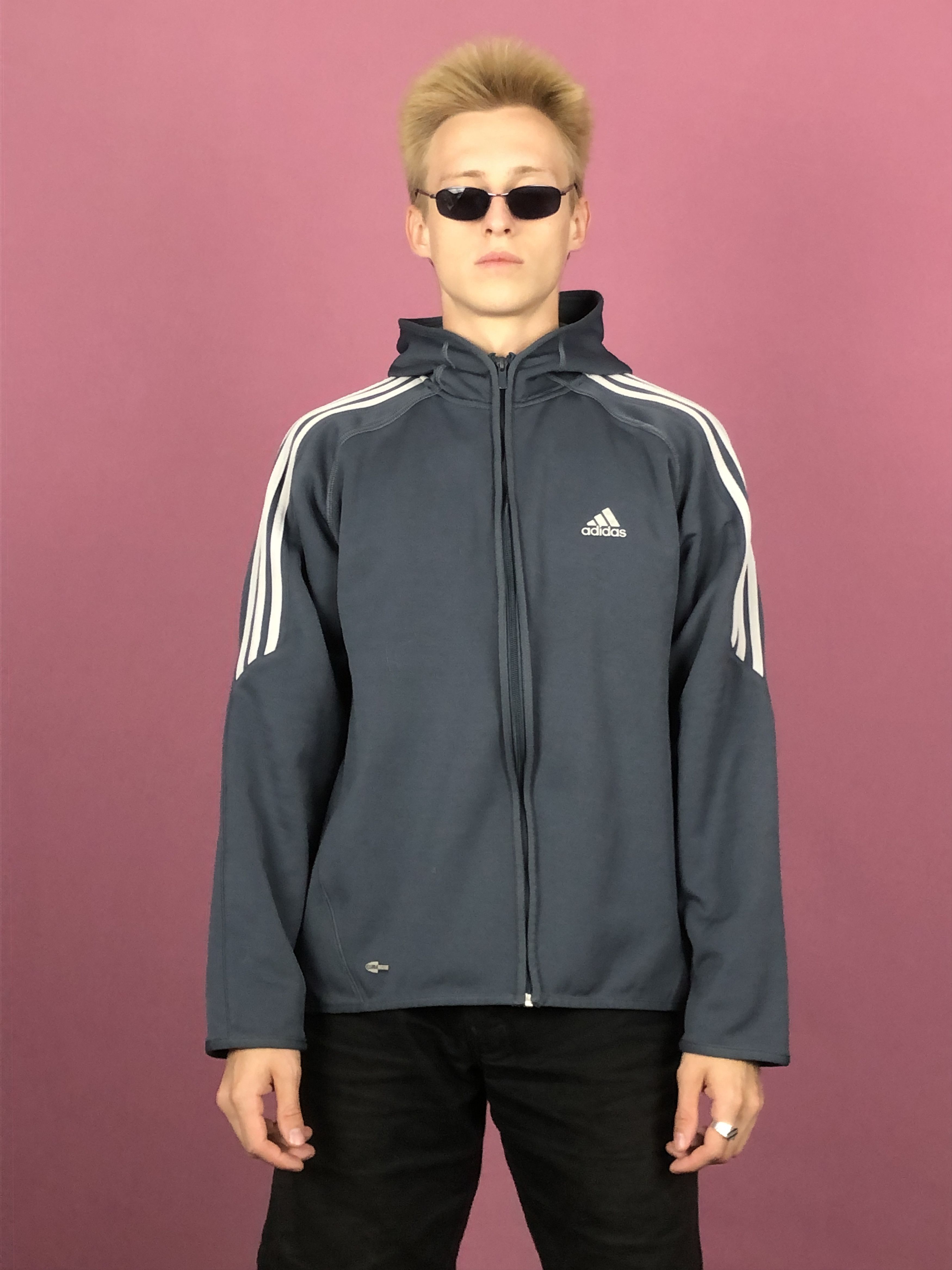 Adidas × Vintage Adidas Vintage Men's Track Zip Hoodie - L Size US L / EU 52-54 / 3 - 1 Thumbnail