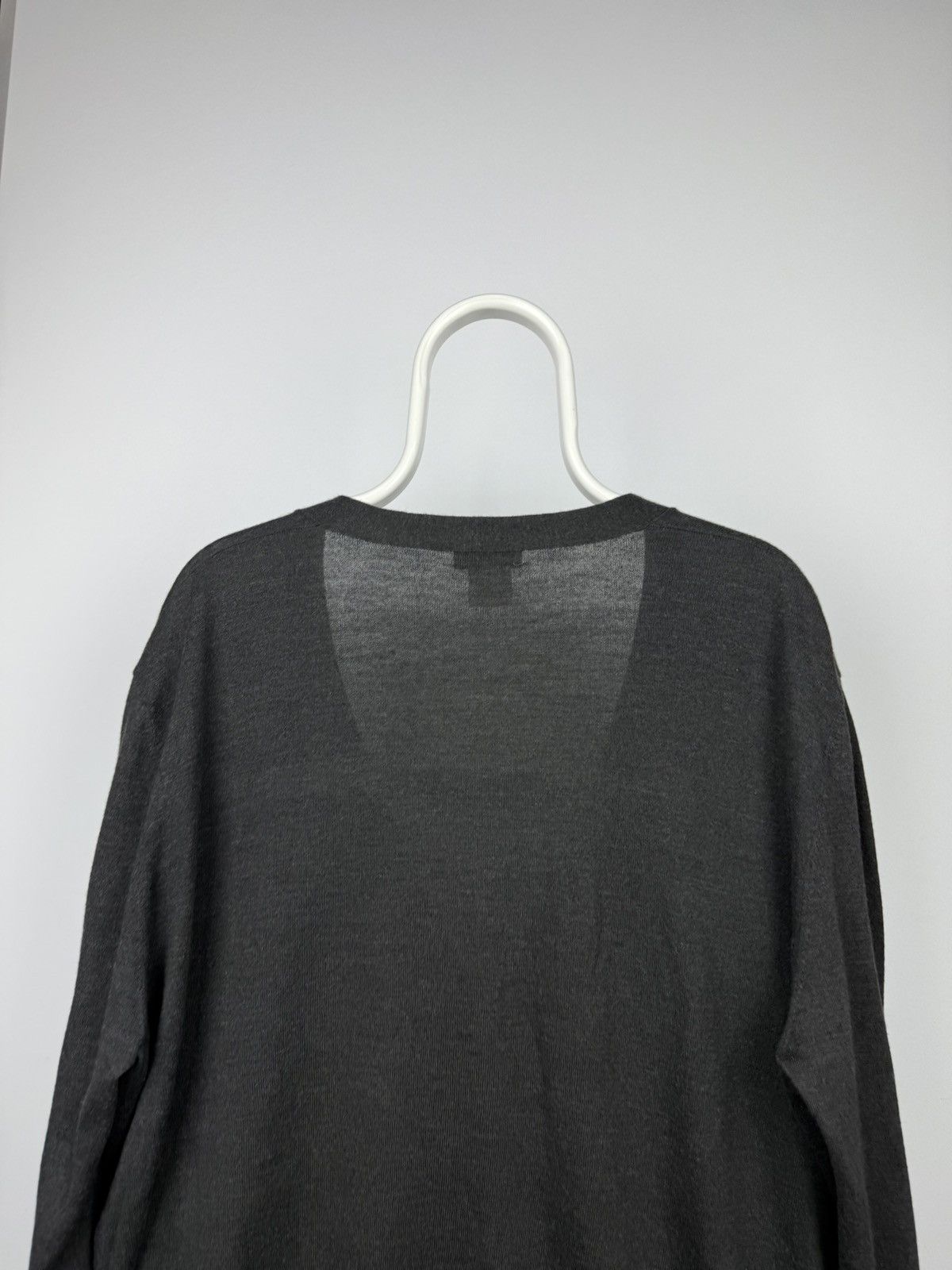 Dries Van Noten Grey Wool Cardigan Size US L / EU 52-54 / 3 - 7 Thumbnail