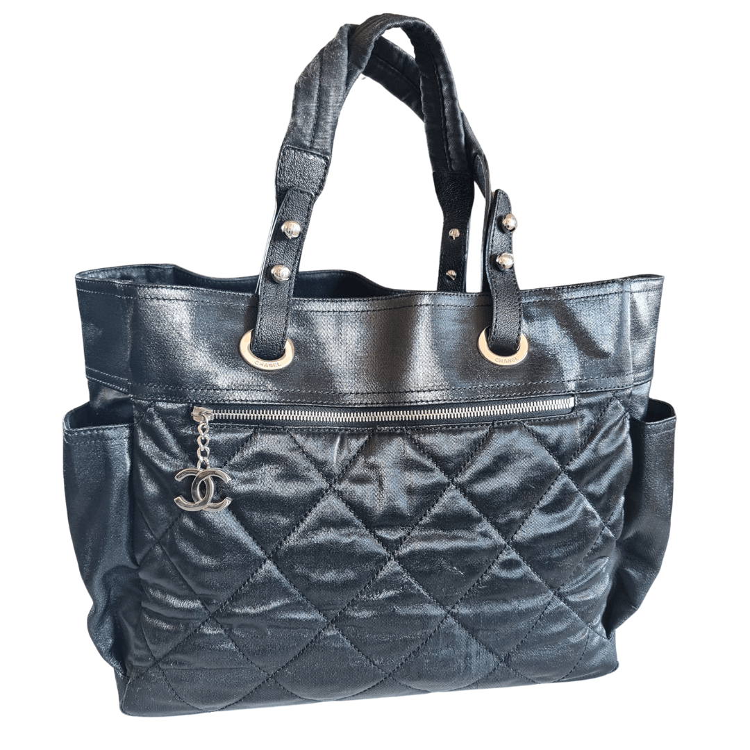Chanel Chanel Black Fabric Biarritz Tote Bag Size ONE SIZE - 1 Thumbnail