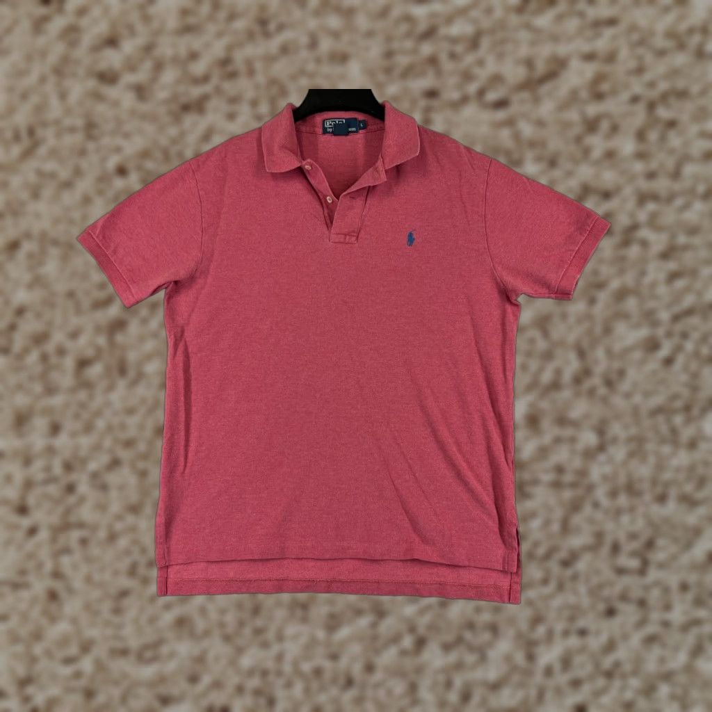 Ralph Lauren VINTAGE Ralph Lauren Polo Shirt Men Adult Large Red 100% Cotton Knit Golf Polo Shirt, Classic, Designer, Logo, Embroidered Size US L / EU 52-54 / 3 - 1 Thumbnail