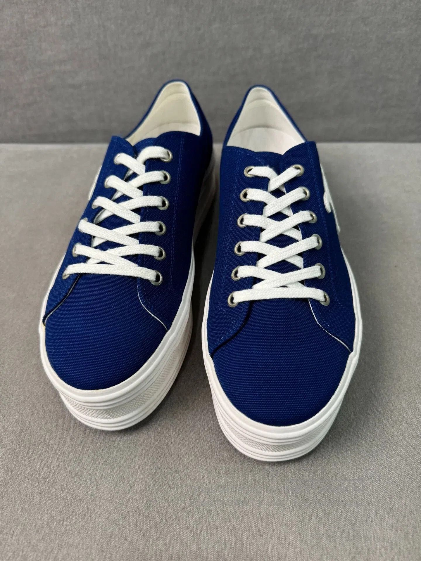 Celine Celine Triomphe Blue Platform Shoes. Size US 7 / EU 40 - 3 Thumbnail