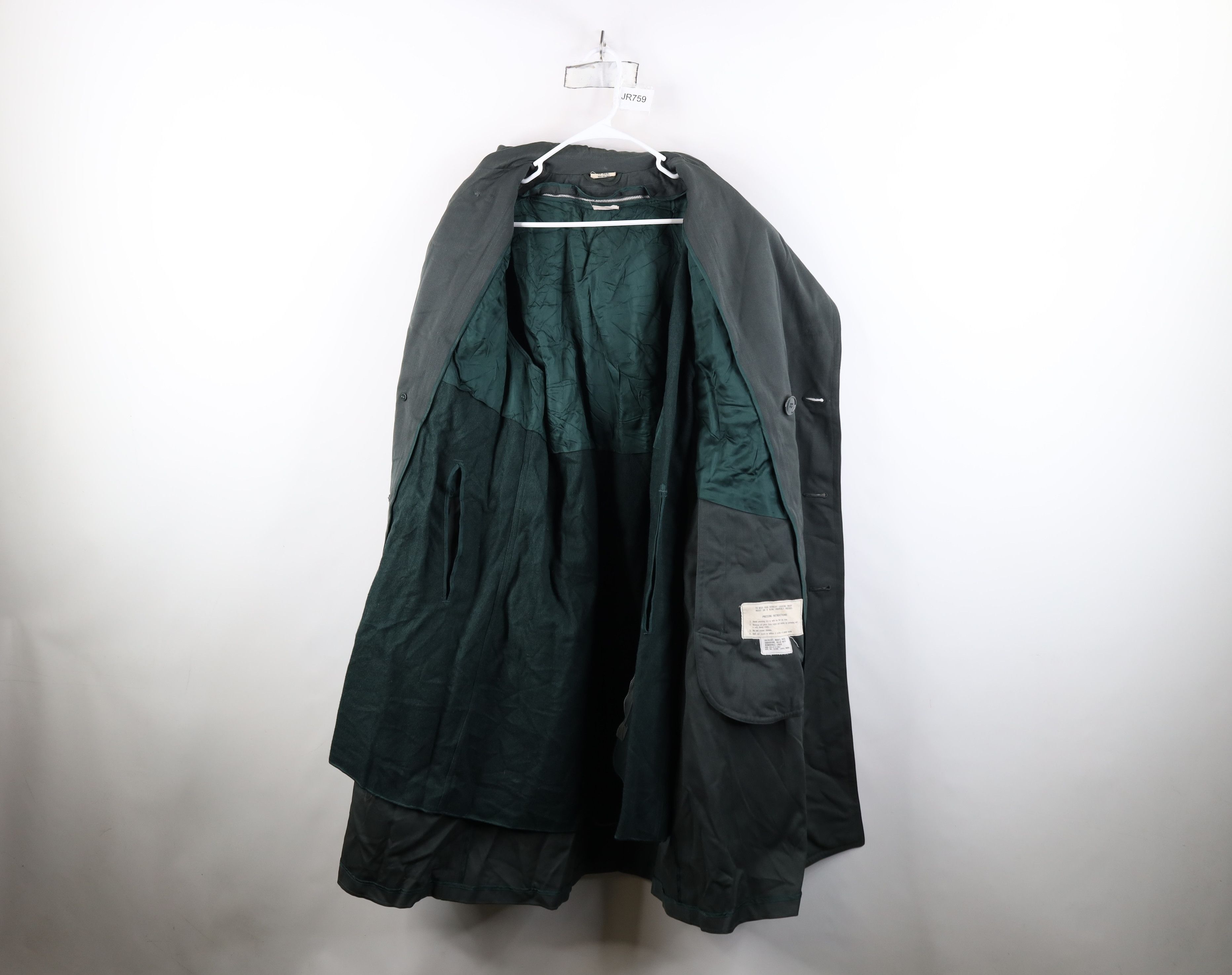 Vintage Vintage 60s Vietnam War Gabardine Lined Belted Trench Coat Size US L / EU 52-54 / 3 - 10 Thumbnail