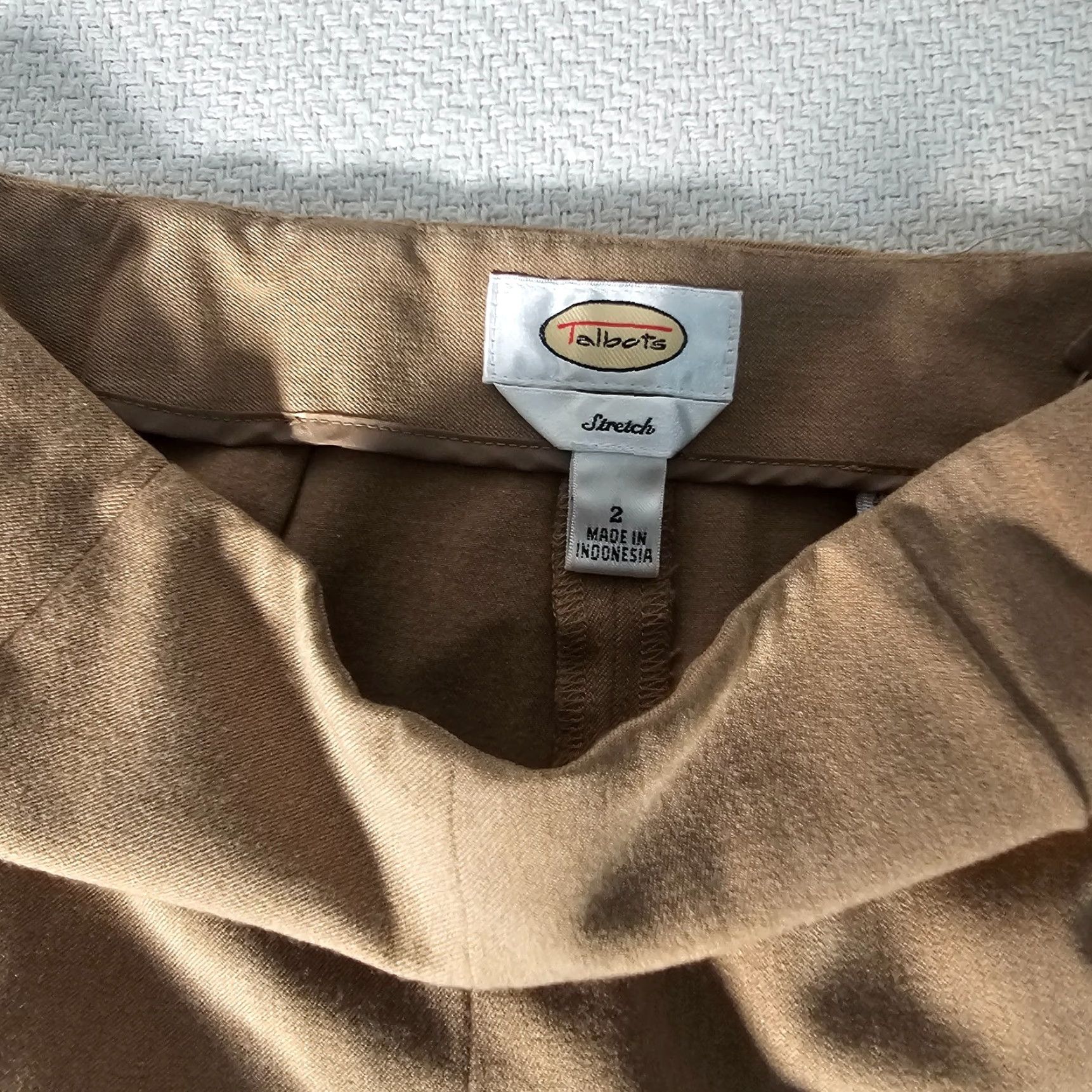 Talbots Talbots Brand Dress Pants Women Regular Size 2 Brown Stretch Polyester Spandex Rayon Solid Straight Zip Casual Size 26" / US 2 / IT 38 - 2 Thumbnail