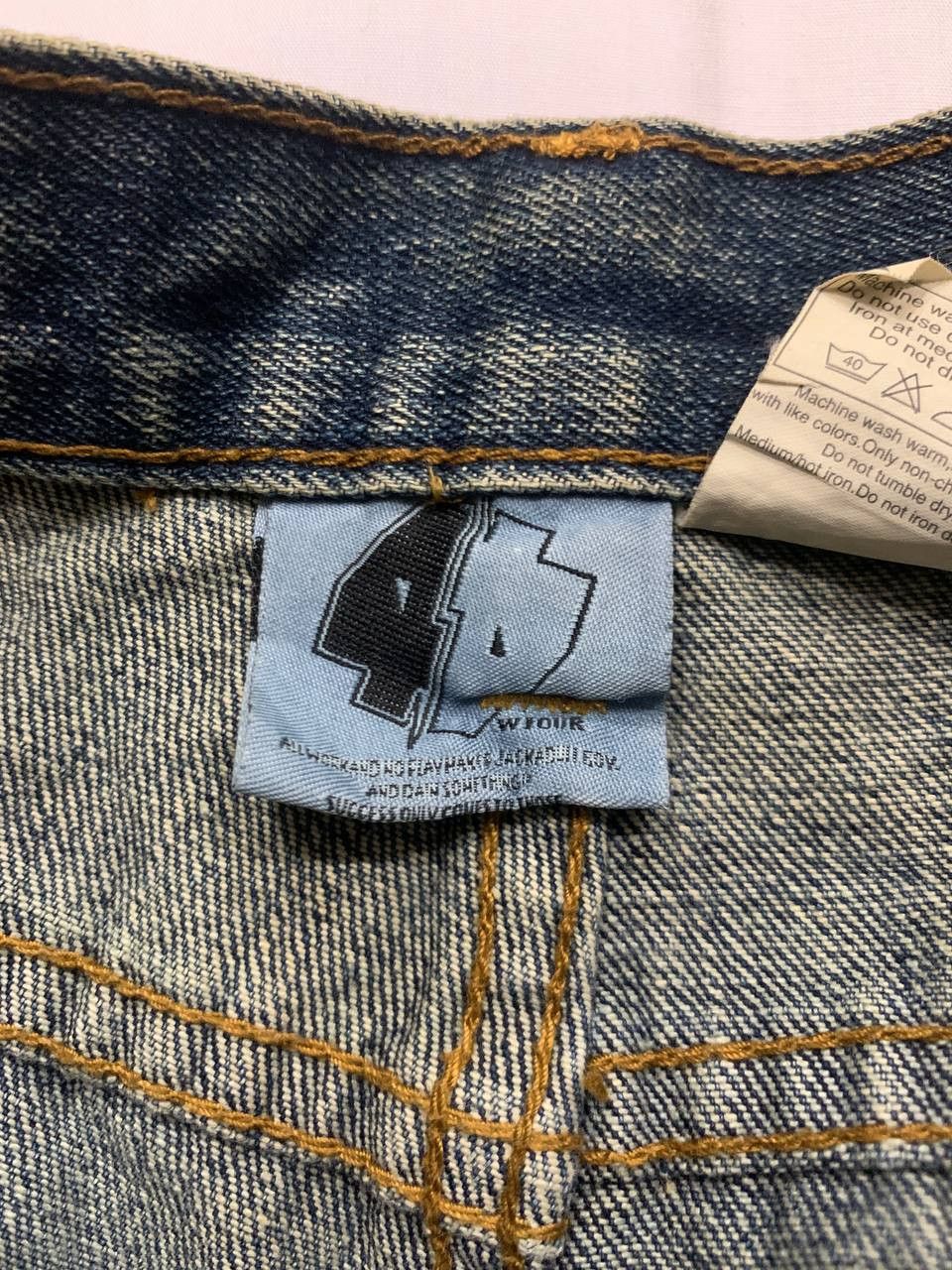 Japanese Brand Vintage 2000s WFour Japan Printed Face Jeans Size US 30 / EU 46 - 5 Thumbnail