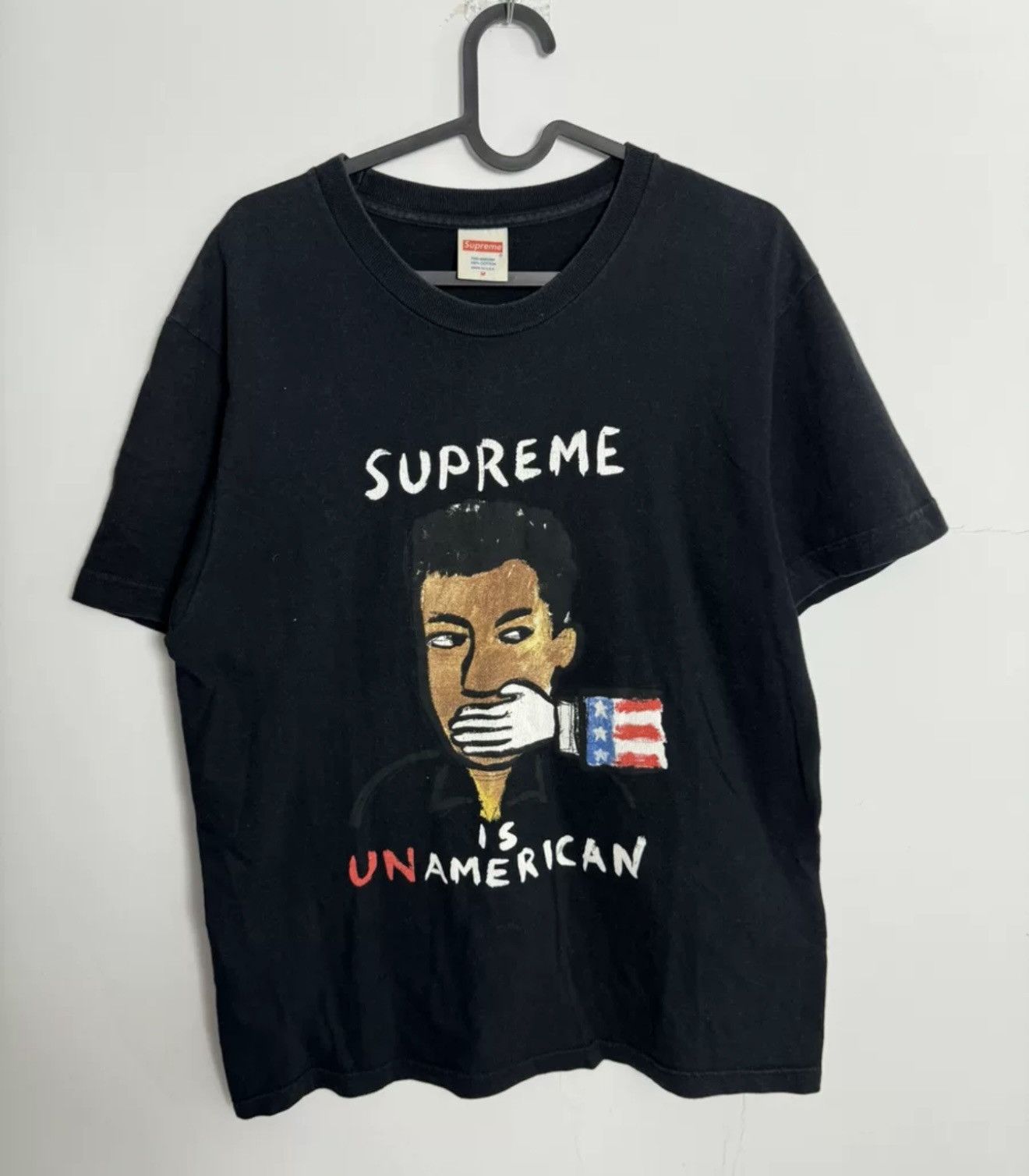 Supreme Supreme is unamerican tee black T-shirt Size US M / EU 48-50 / 2 - 1 Thumbnail