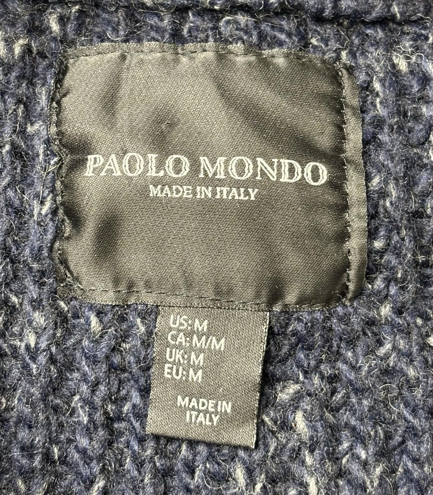 Paolo Mondo Paolo Mondo Sweater Men's Medium Wool Blend Henley Italy Size US M / EU 48-50 / 2 - 2 Thumbnail