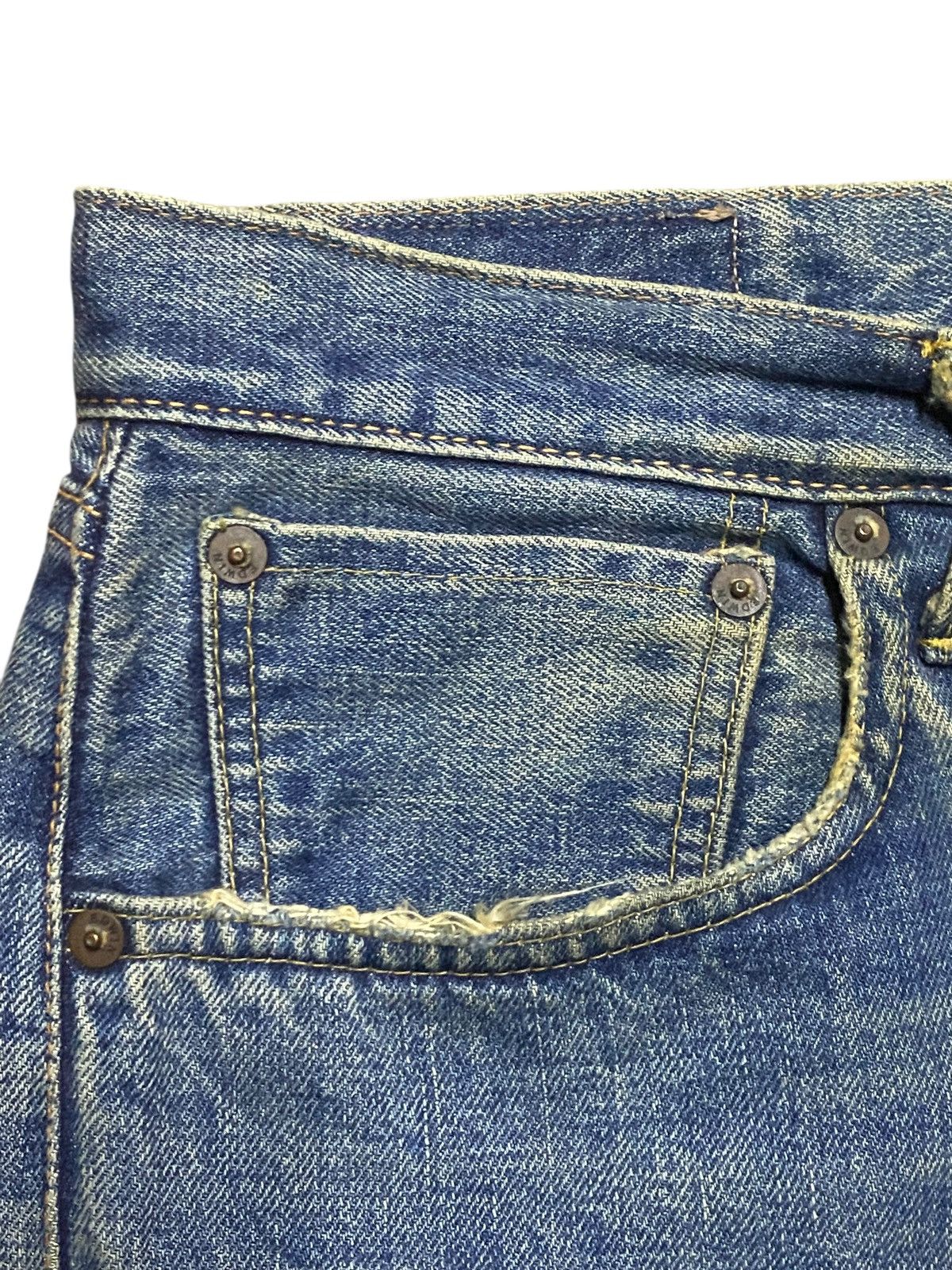 Edwin Vintage Japanese Edwin 505 Mud Wash Selvedge Loose Jeans Size US 36 / EU 52 - 8 Thumbnail