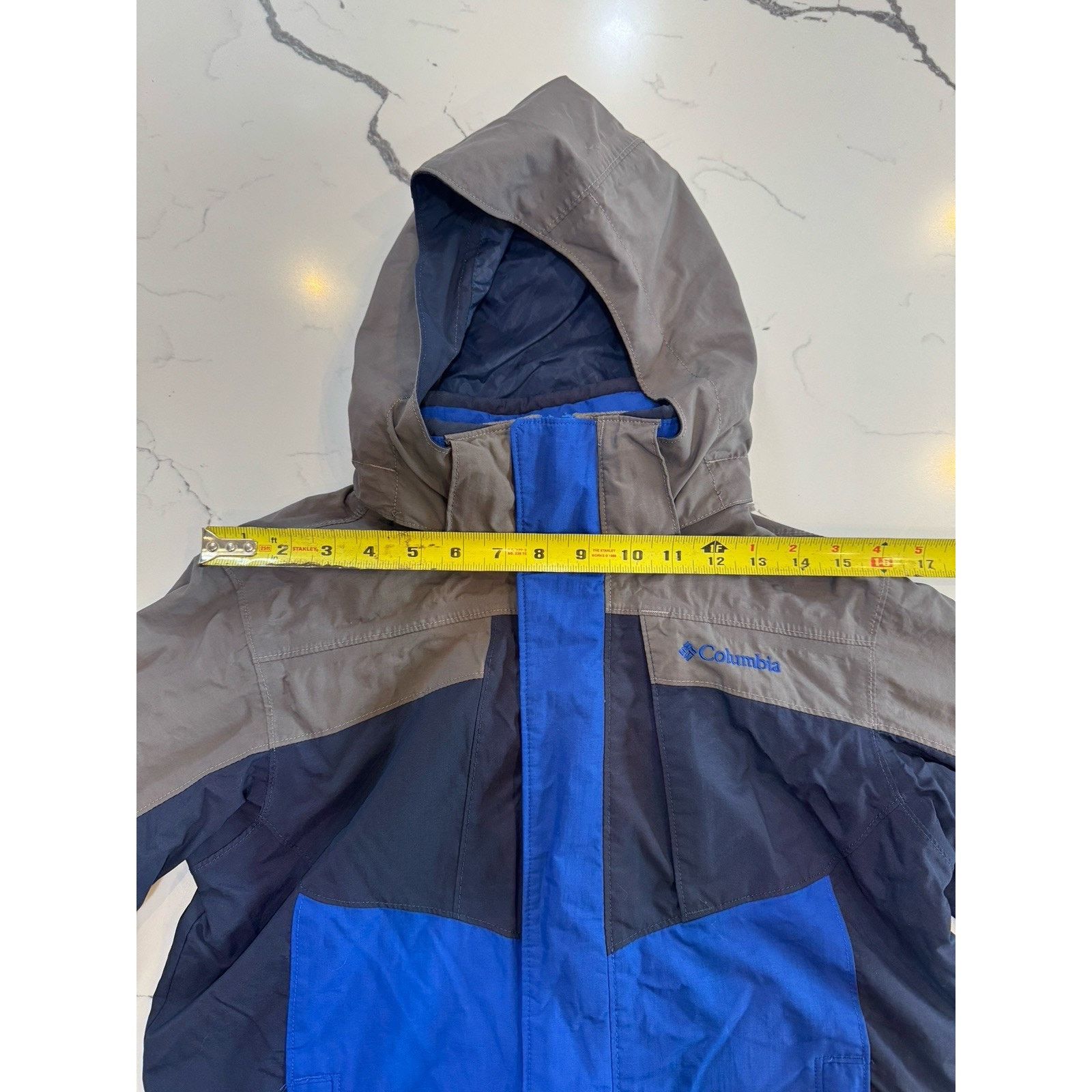 Columbia Columbia Youth M Omni-Tech Waterproof Hooded Jacket Blue Size M / US 6-8 / IT 42-44 - 6 Thumbnail