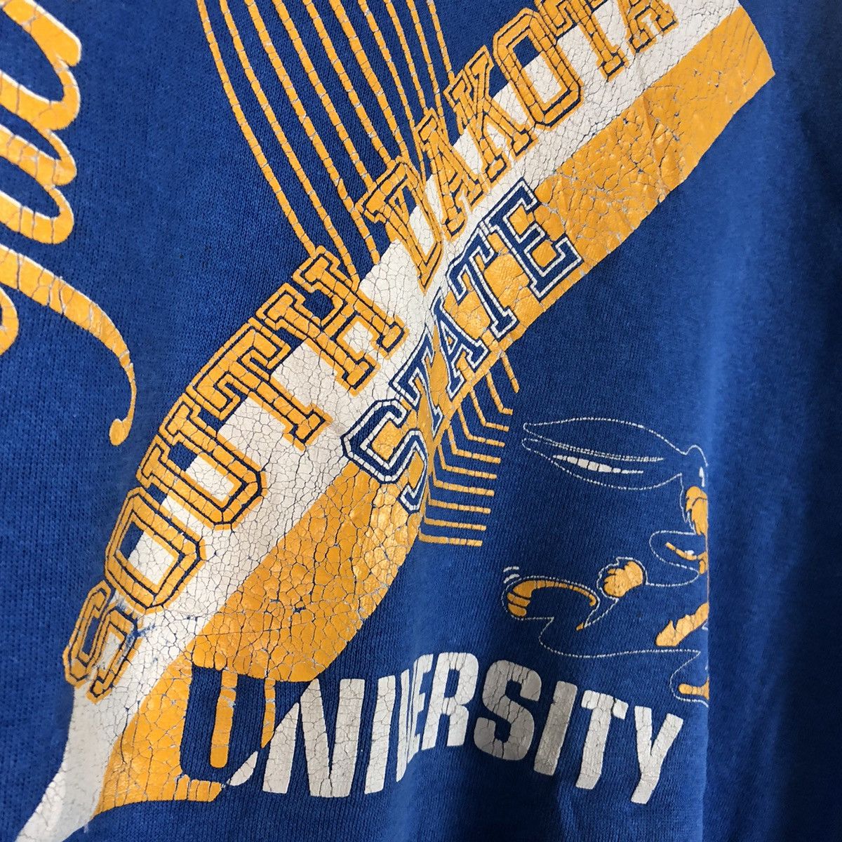 Vintage South Dakota State University vintage Blue Sweatshirt #7416 Size US L / EU 52-54 / 3 - 10 Thumbnail