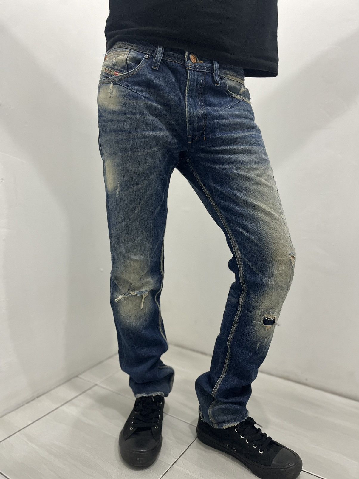 Diesel Vintage Faded Distressed Diesel Denim Y2K Style Size US 30 / EU 46 - 1 Thumbnail