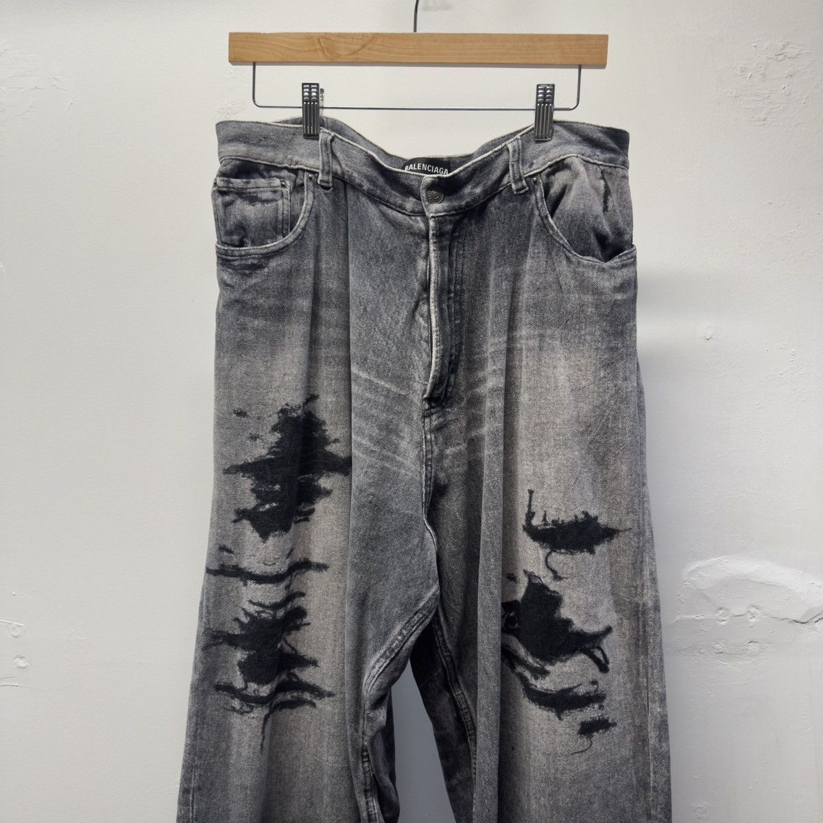 Balenciaga Balenciaga Winter 2021 Tromp L'oeil Sweatpants Black Demna Size US 33 - 6 Thumbnail