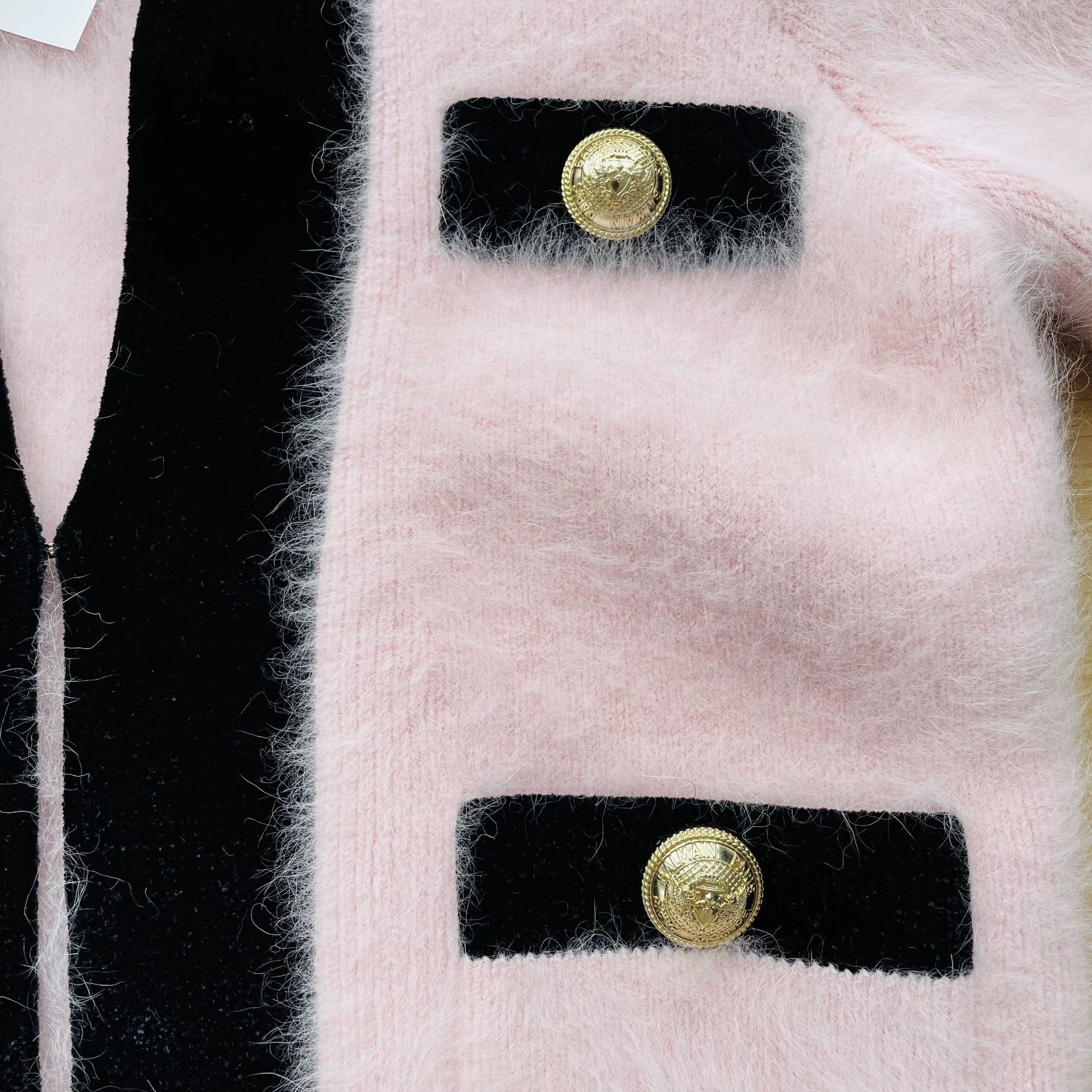 Balmain BALMAIN Women's Pink Rabbit Fur Limited Cardigan 34 99 New Size XXS / US 00 / IT 34 - 3 Thumbnail