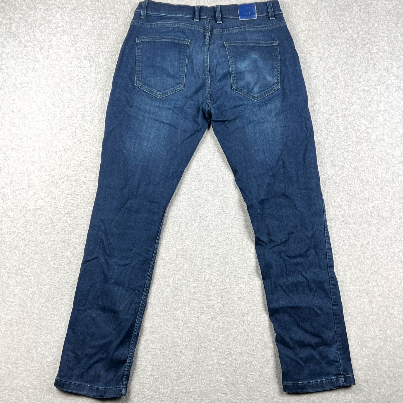 Vintage Mugsy Fultons Slim Fit Jeans Stretch Denim 33x32 Mens Blue Pants Cotton Denim Fabric Jeans Size US 33 - 2 Thumbnail