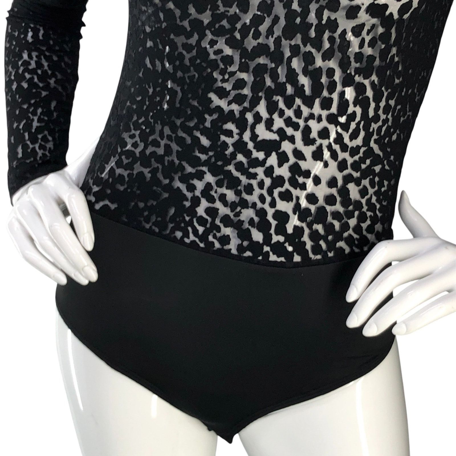 Allsaints ALLSAINTS All Saints Size 0 Bodysuit Bela Leopard Top Black Size XS / US 0-2 / IT 36-38 - 4 Thumbnail