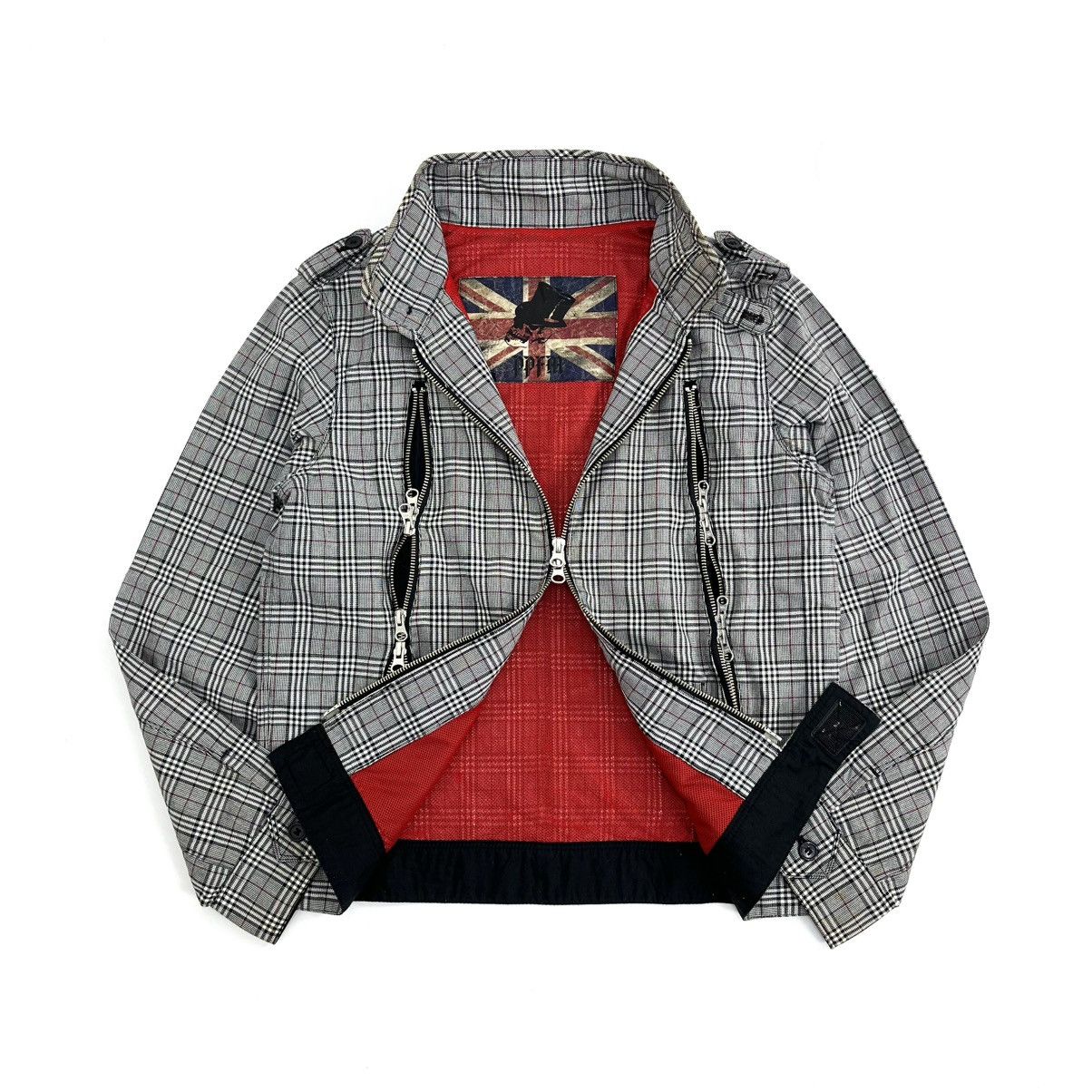 PPFM 2000s PPFM Five Pocket Punks Plaid Bikers Jacket Lgb Goa Size US M / EU 48-50 / 2 - 1 Thumbnail