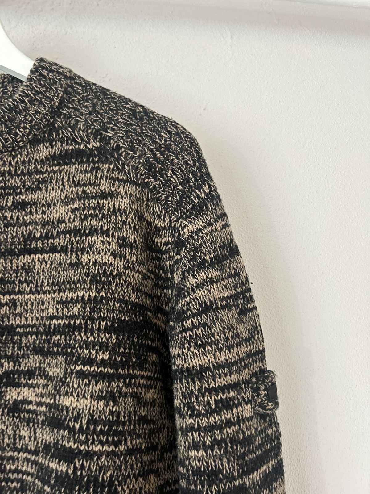 Prada Black/Beige Marbled Wool-Cashmere Blend Knit Sweater Size US M / EU 48-50 / 2 - 4 Thumbnail