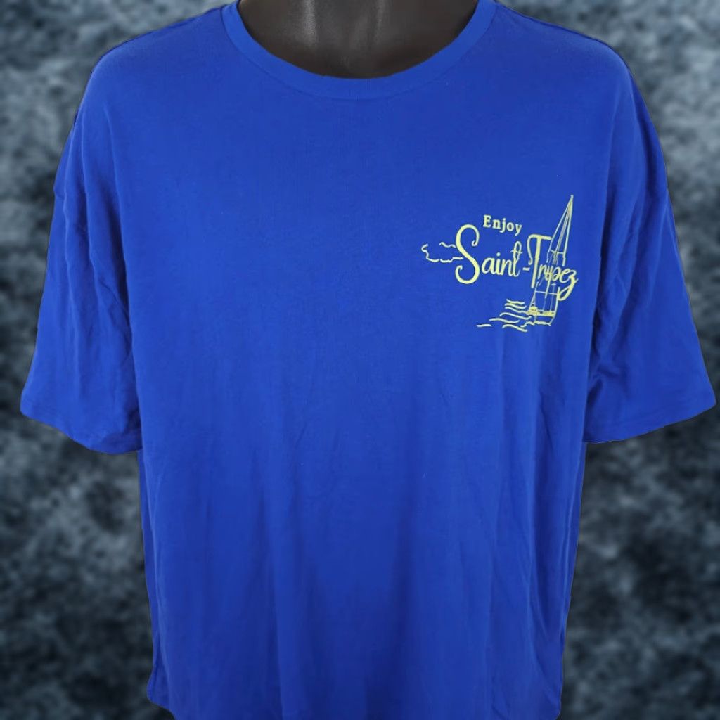 Vintage VINTAGE Saint Tropez Shirt Womens Size Small Blue OVERSIZED Fit French Riviera France Size S / US 4 / IT 40 - 1 Thumbnail