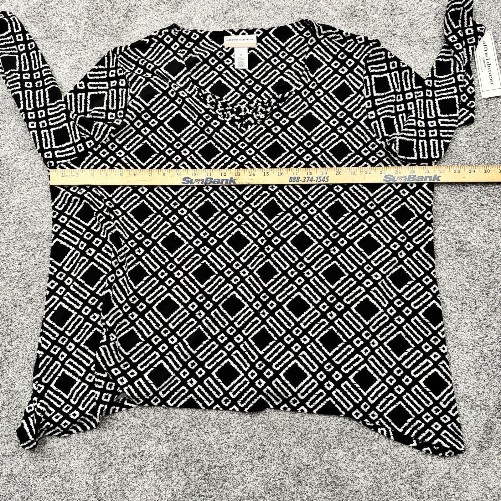 Other Alfred Dunner Blouse Womens 3X Plus Boho Jacquard Knit Size 3XL / US 20-22 - 4 Thumbnail