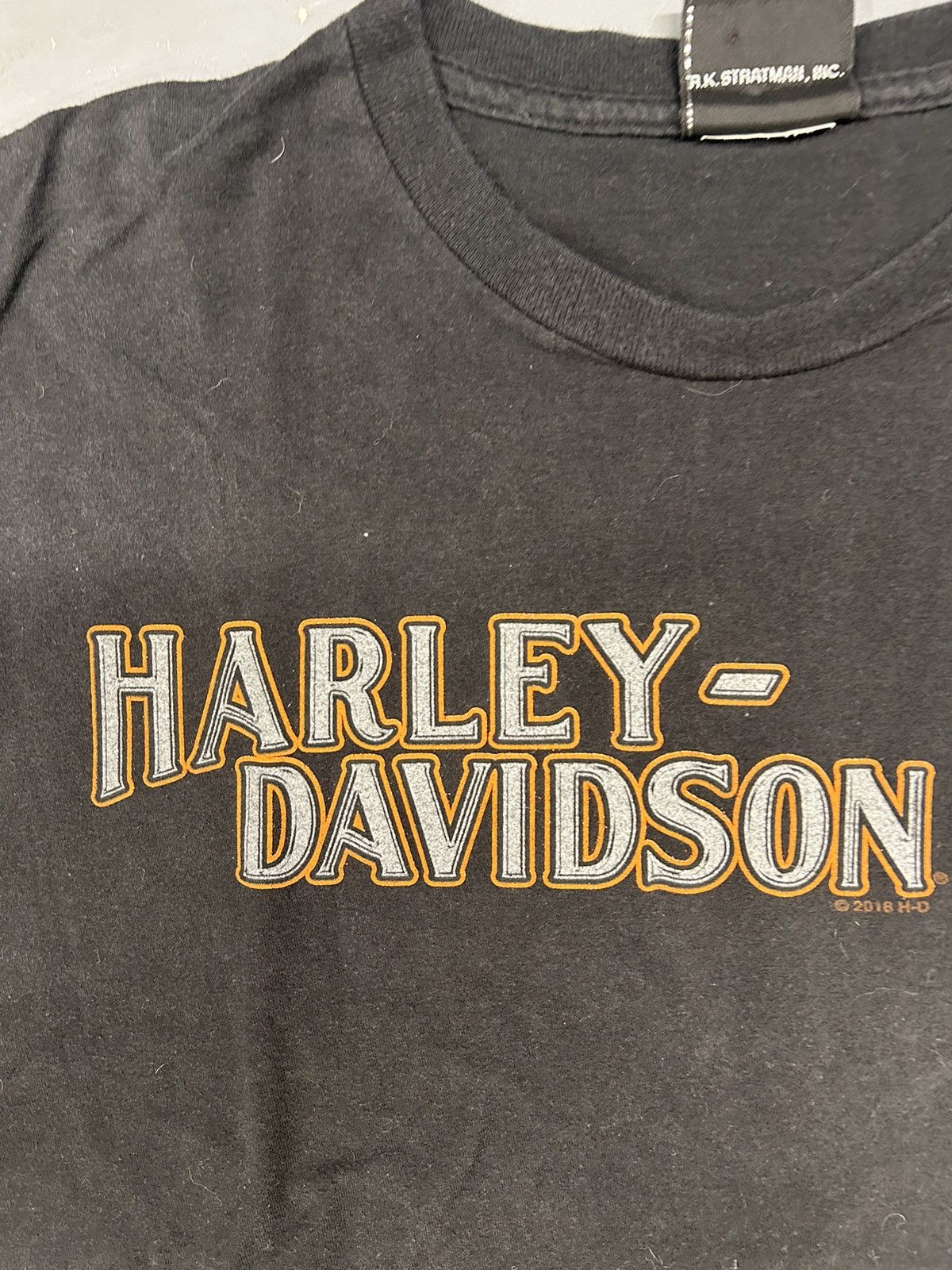 Harley Davidson × Vintage Crazy Vintage Y2K Essential Black Harley Davidson Tee Shirt Size US L / EU 52-54 / 3 - 2 Thumbnail