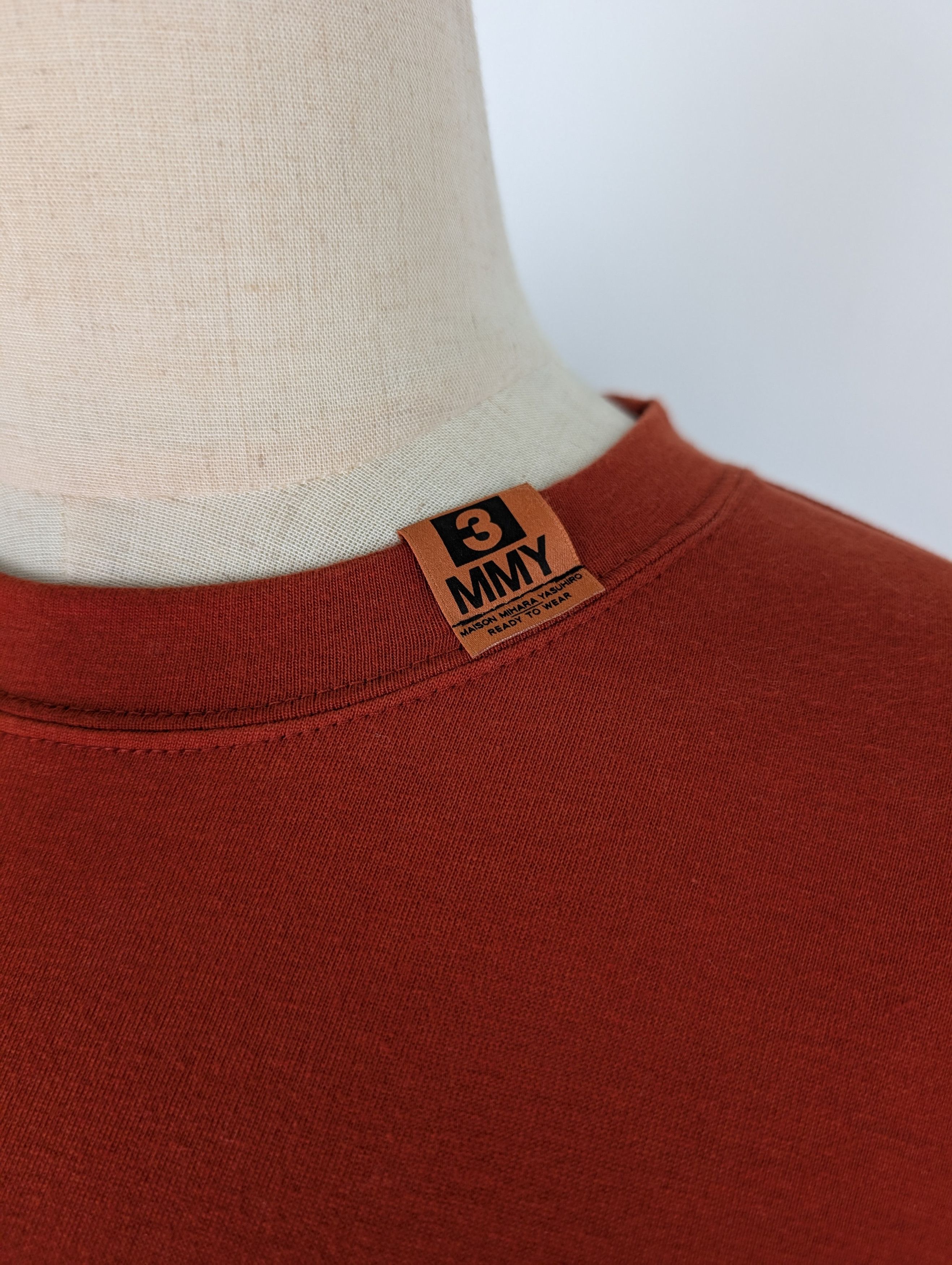 Maison MIHARA YASUHIRO Maison Mihara Yasuhiro Reddish Brown T-shirt Dress Shirt Size S / US 4 / IT 40 - 4 Thumbnail