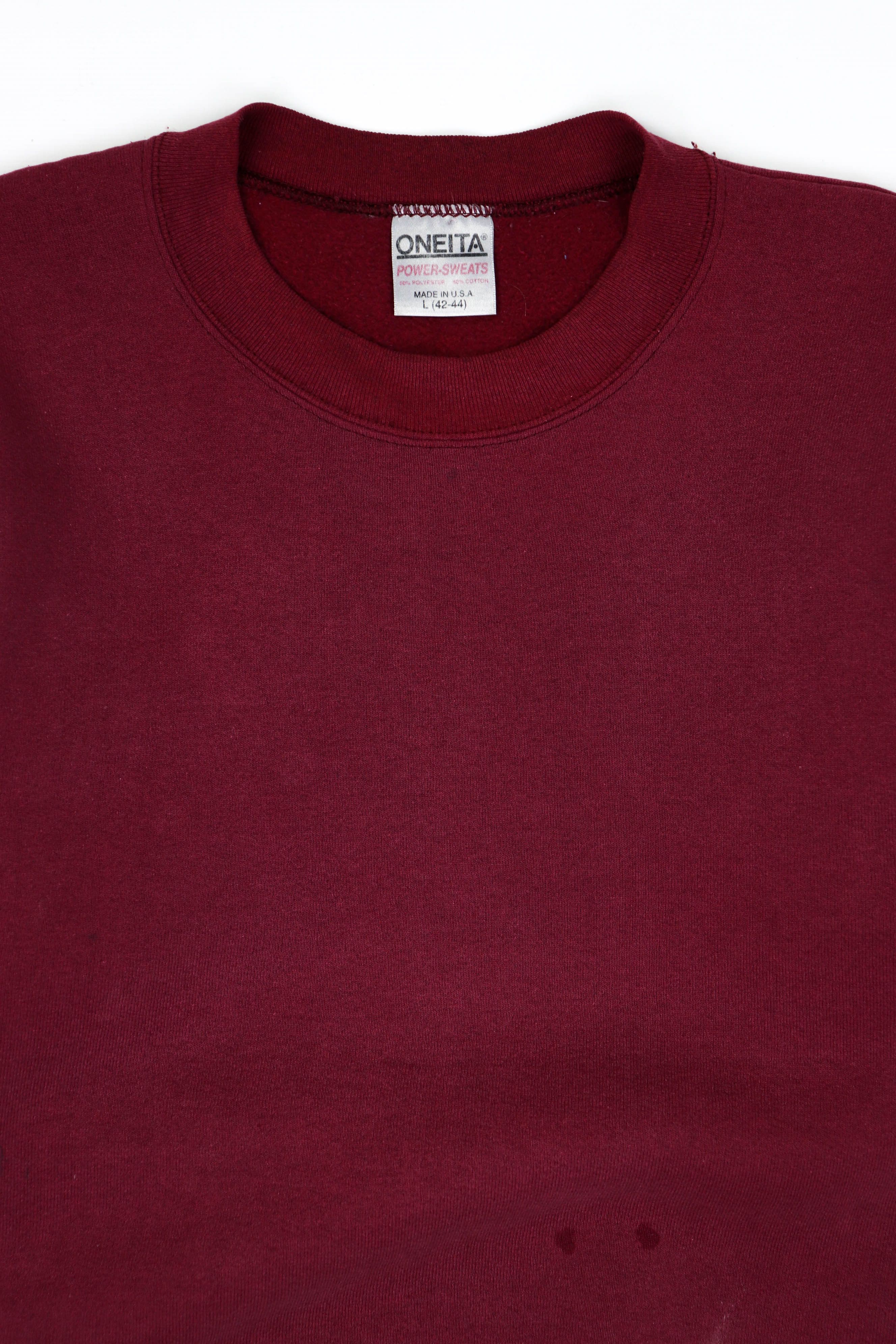 Vintage ONEITA Vintage 90s USA Made Sun Faded Distressed Sweatshirt Size US L / EU 52-54 / 3 - 6 Thumbnail
