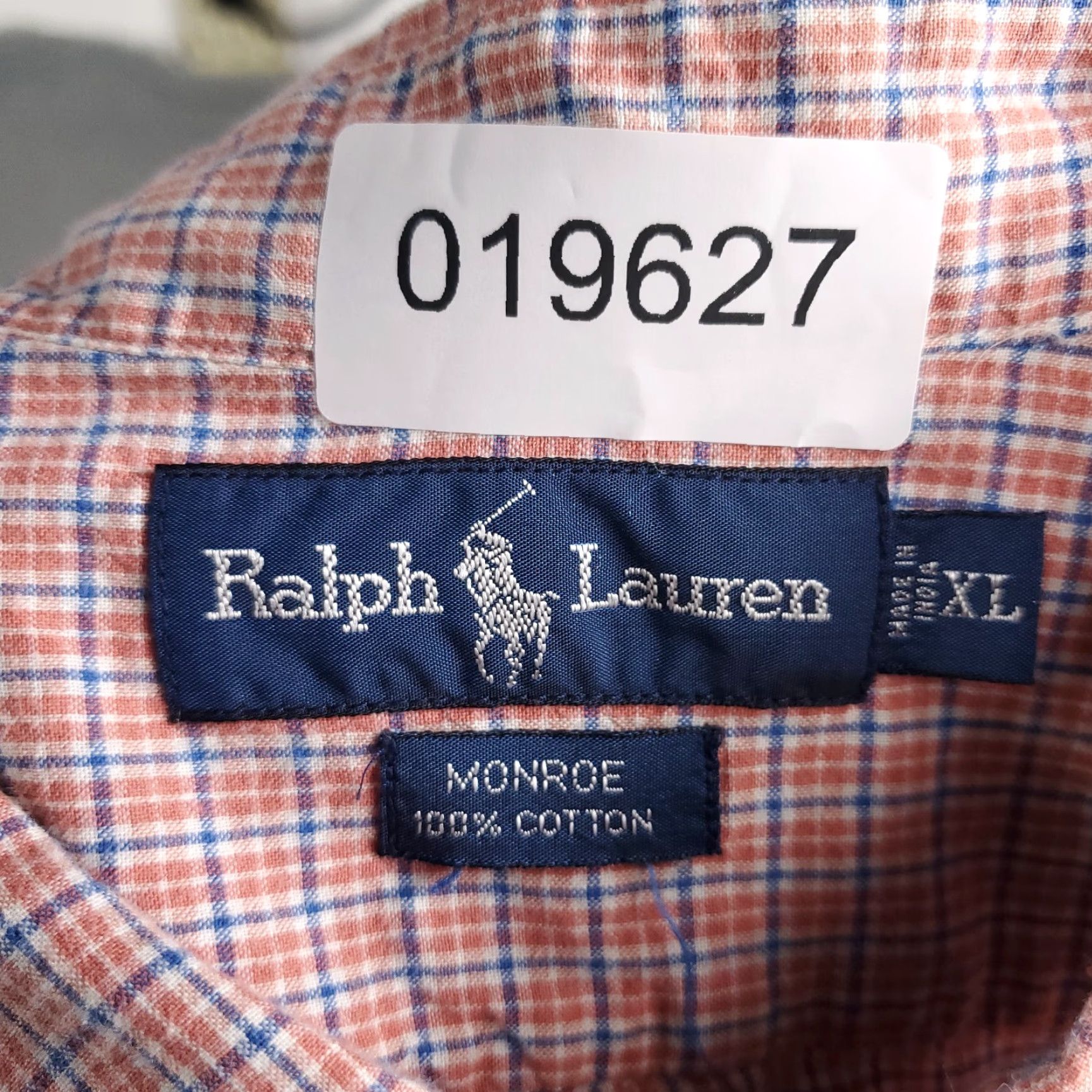 Ralph Lauren Ralph Lauren Shirt Mens XL Orange Plaid Button-Up Cotton Classic Preppy Size US XL / EU 56 / 4 - 7 Thumbnail