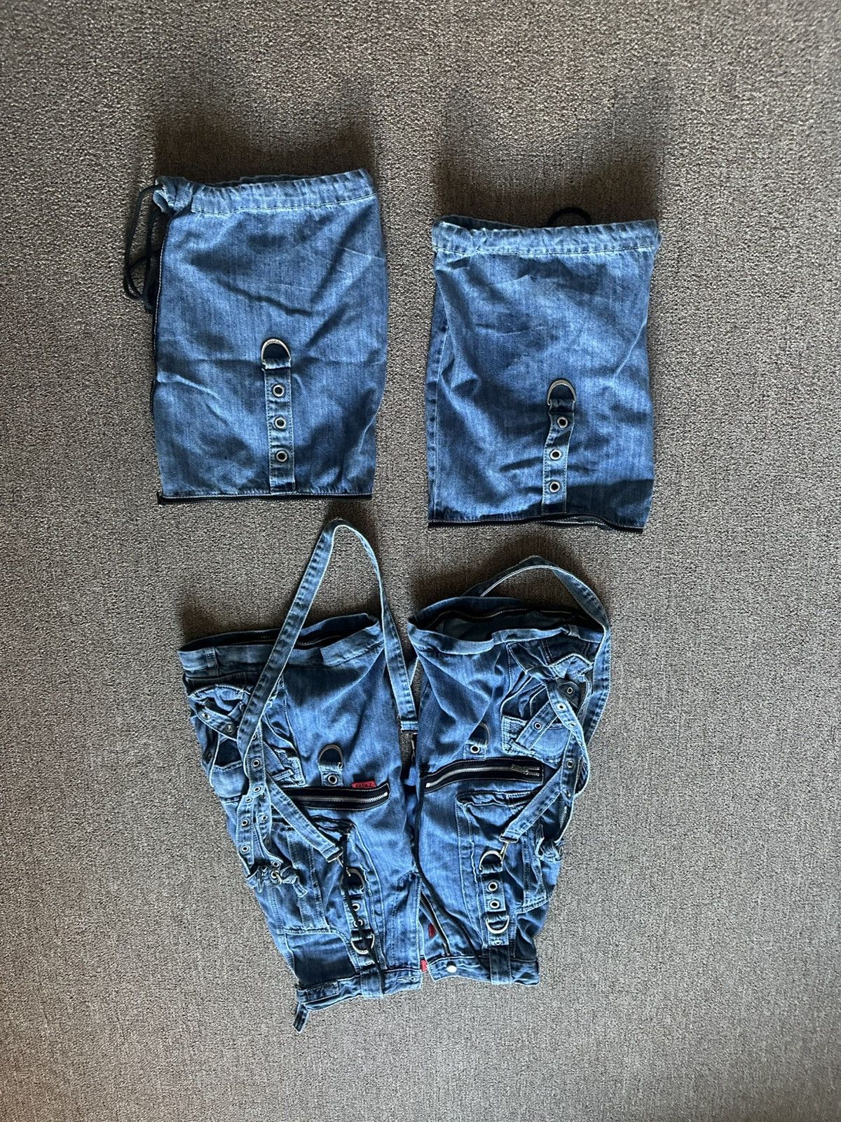 Tripp NYC Tripp NYC Denim X Strap Pants [Light Blue] XXS Size 26" / US 2 / IT 38 - 10 Thumbnail