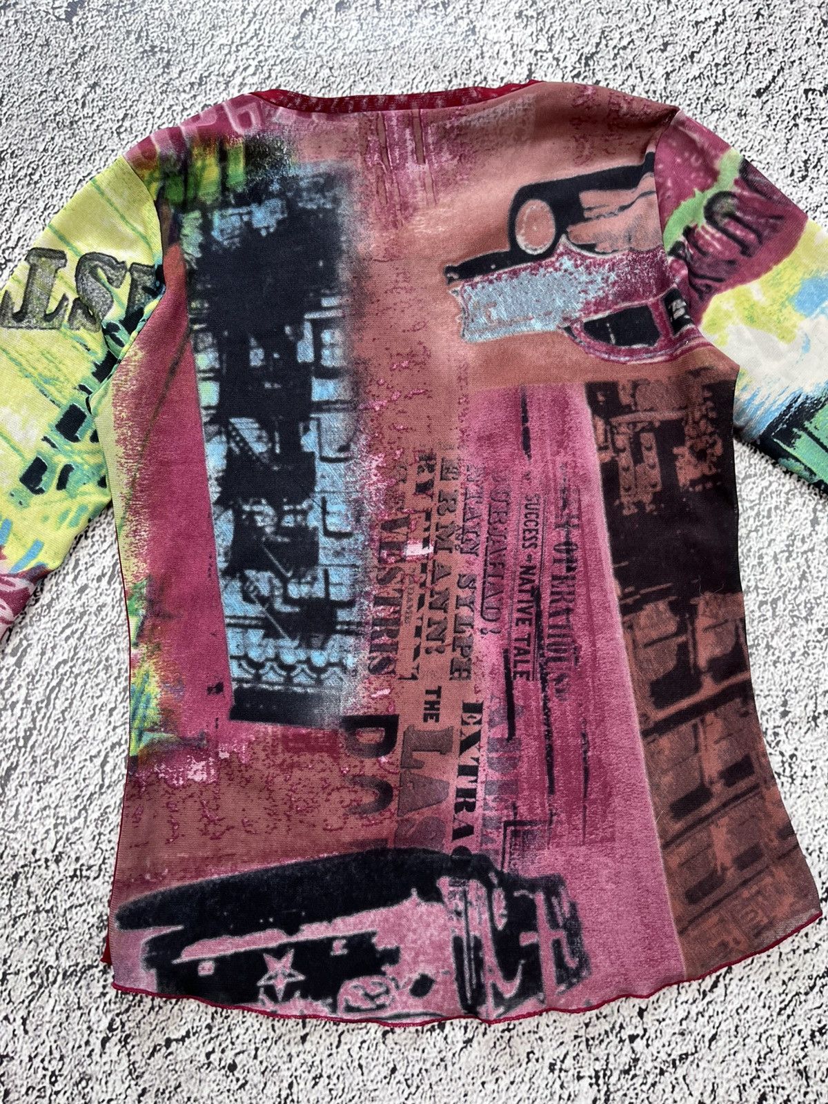Japanese Brand Vintage JPG vibe mesh art collage renaissance top Size M / US 6-8 / IT 42-44 - 9 Thumbnail