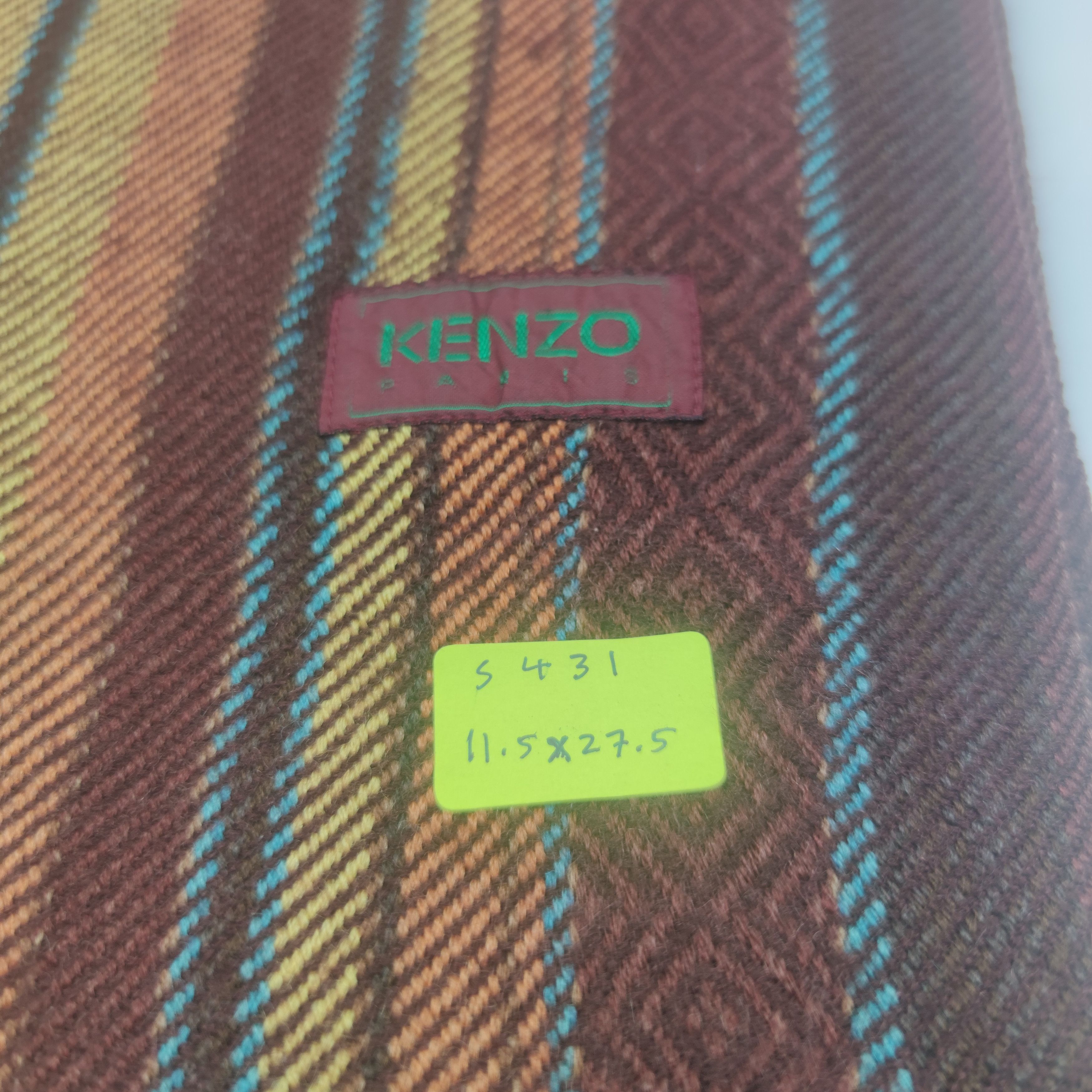 Vintage Kenzo Scarf/Muffler/Wool S431 Size ONE SIZE - 5 Thumbnail