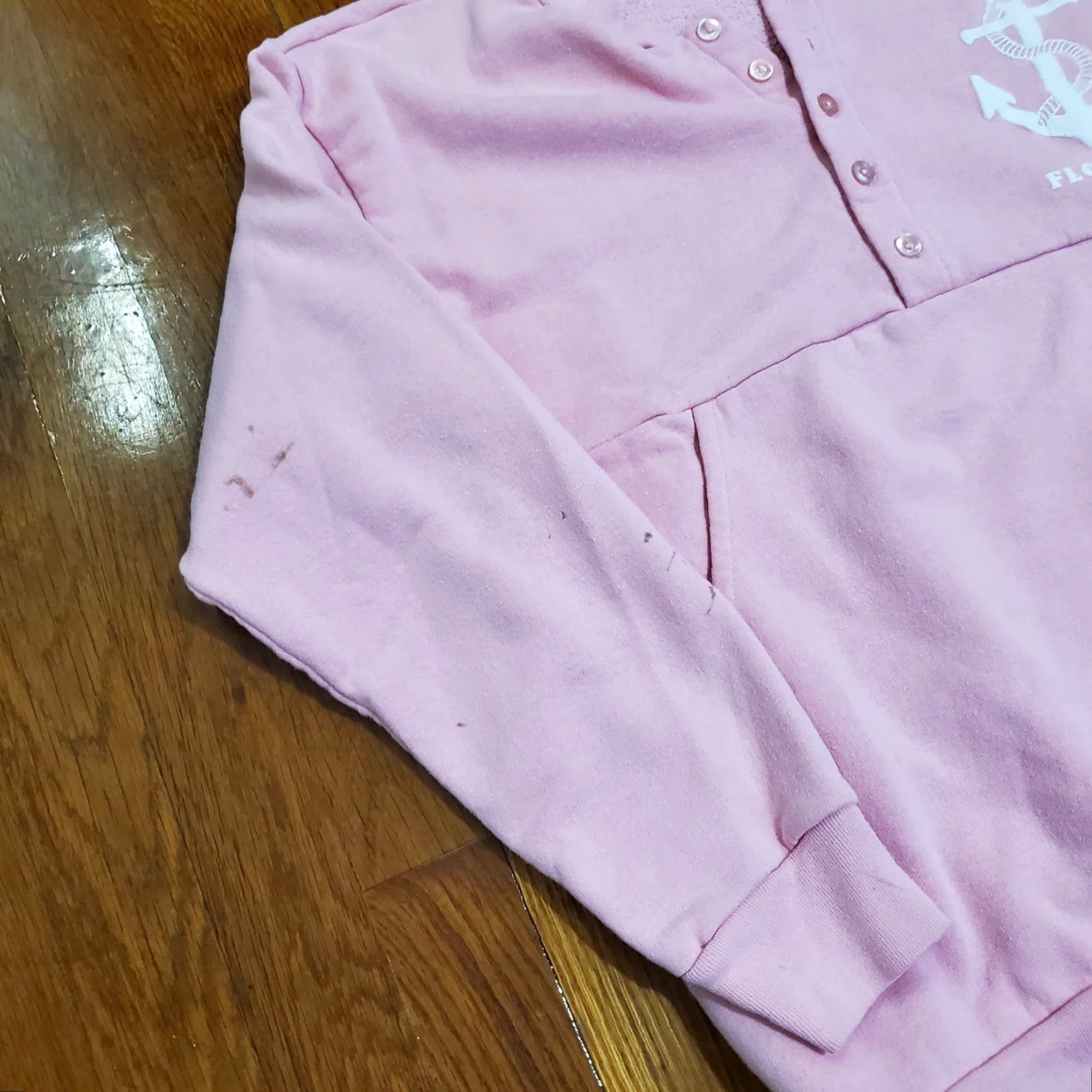 Vintage VINTAGE Florida Sweater Women's Large 80s Button Henley Pink Pullover Anchor Shirt Adult Large Pink 90s Womens Size L / US 10 / IT 46 - 2 Thumbnail